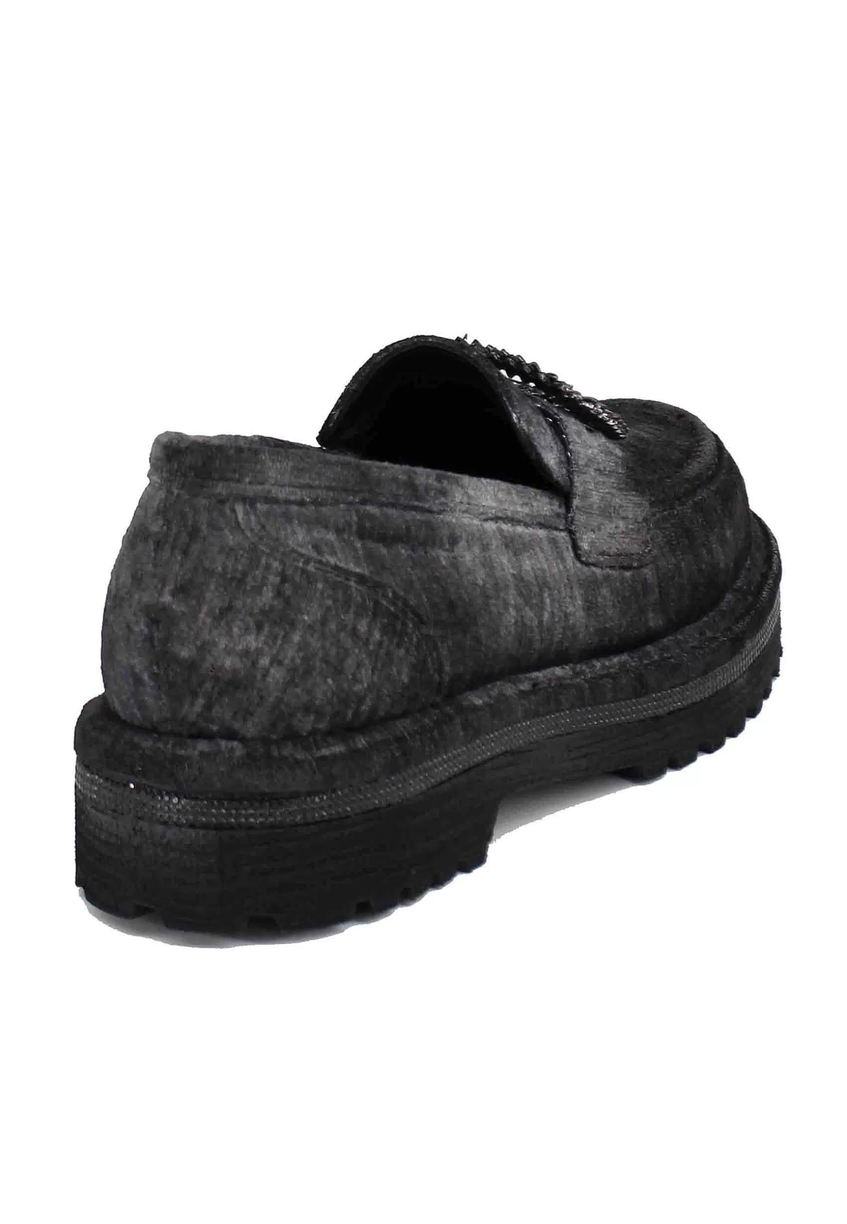Mocassini Donna In Velluto Nero Con Fibbia E Suola Alta In Gomma*Zoe Outlet