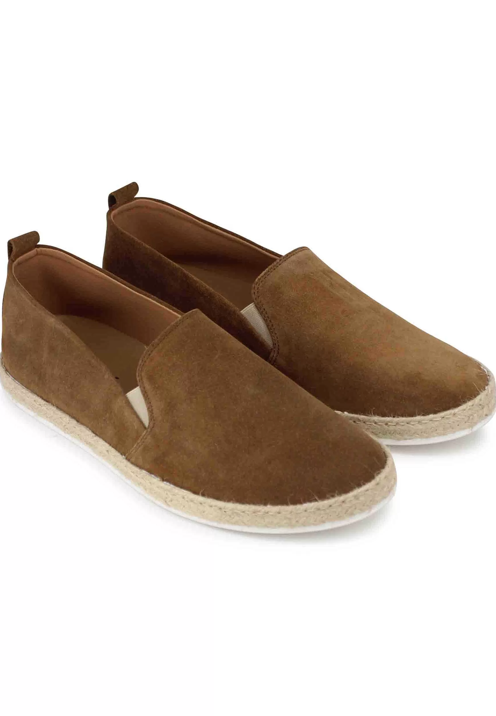 Mocassini Espadrillas Uomo In Camoscio Cuoio** Store