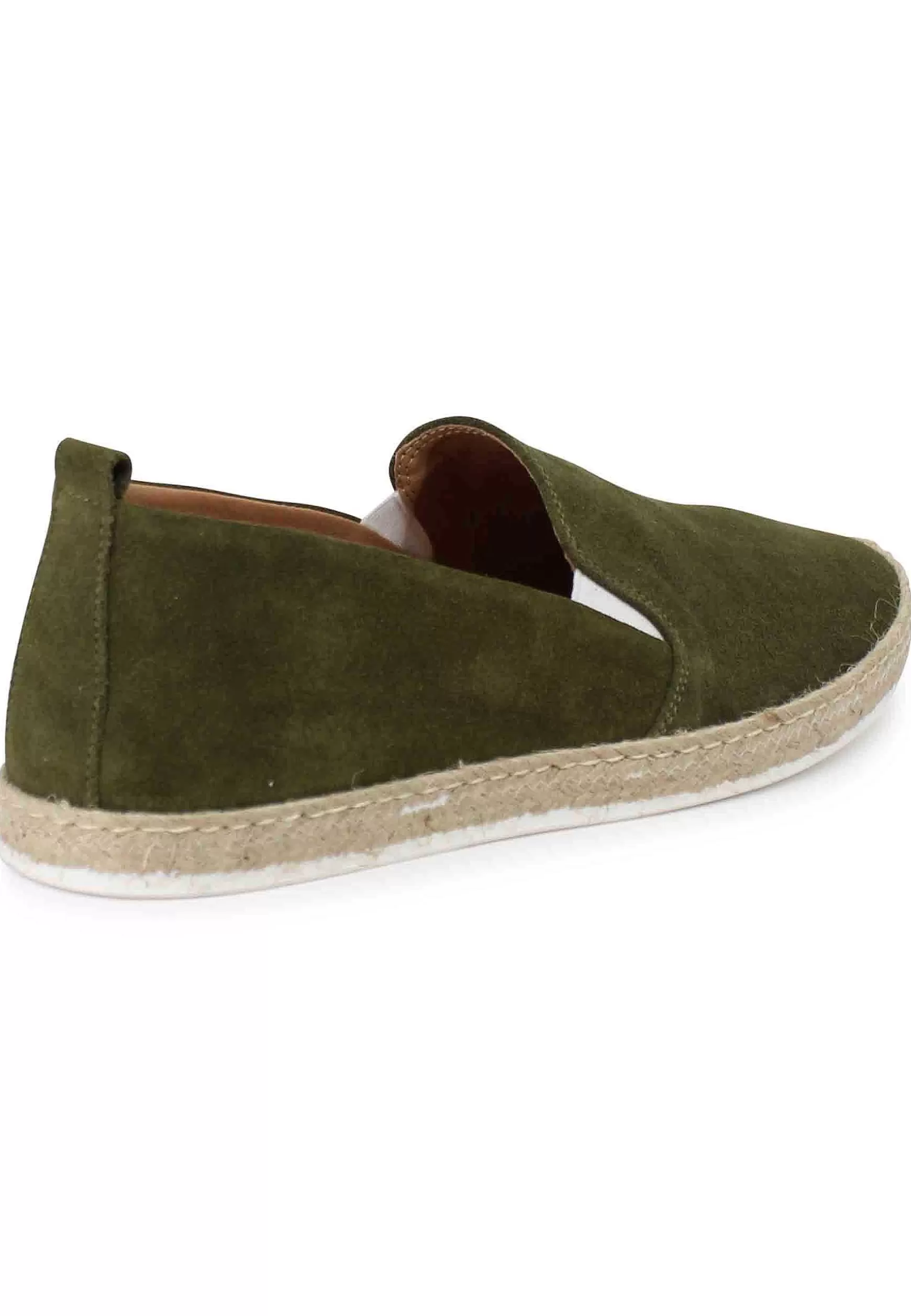 Mocassini Espadrillas Uomo In Camoscio Verde** Hot