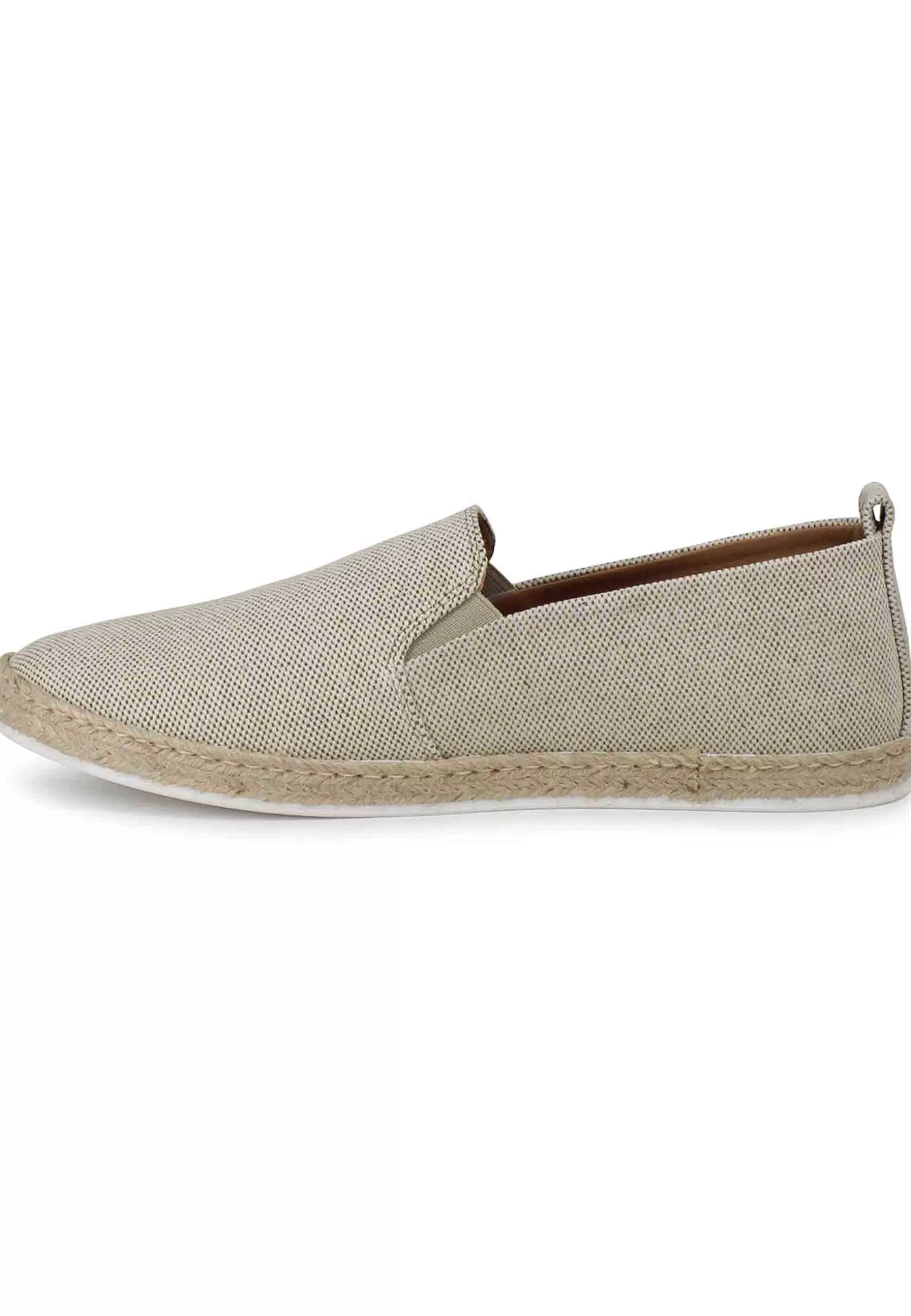 Mocassini Espadrillas Uomo In Canvas Beige** Store