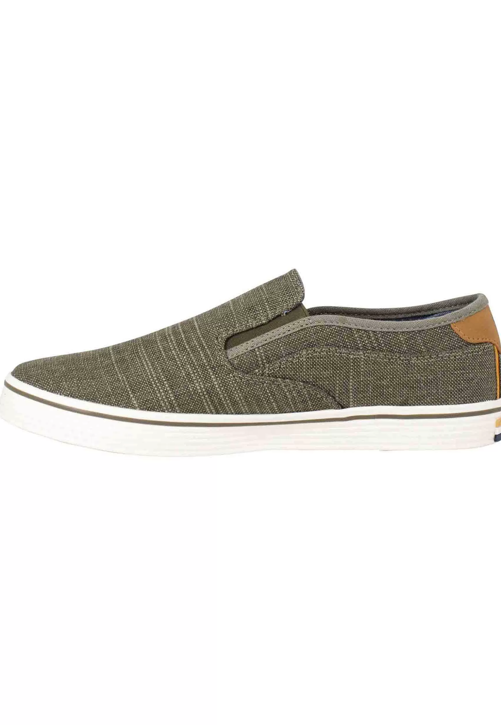 Mocassini Uomo Calypso Slip On In Tessuto Verde Con Suola In Gomma*Wrangler Clearance