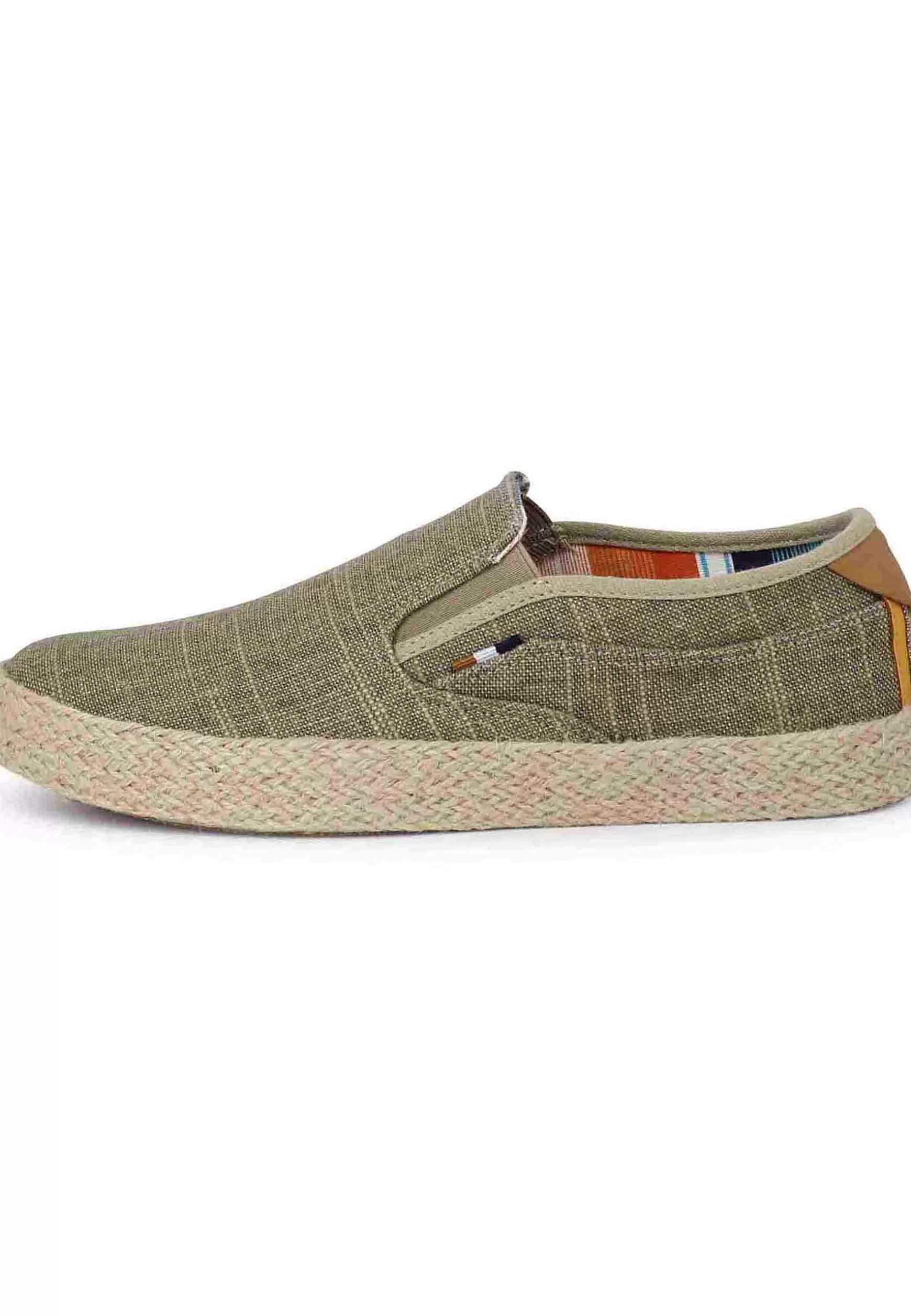 Mocassini Uomo Calypso Slip On Rope In Tessuto Sabbia Con Suola In Corda*Wrangler Shop
