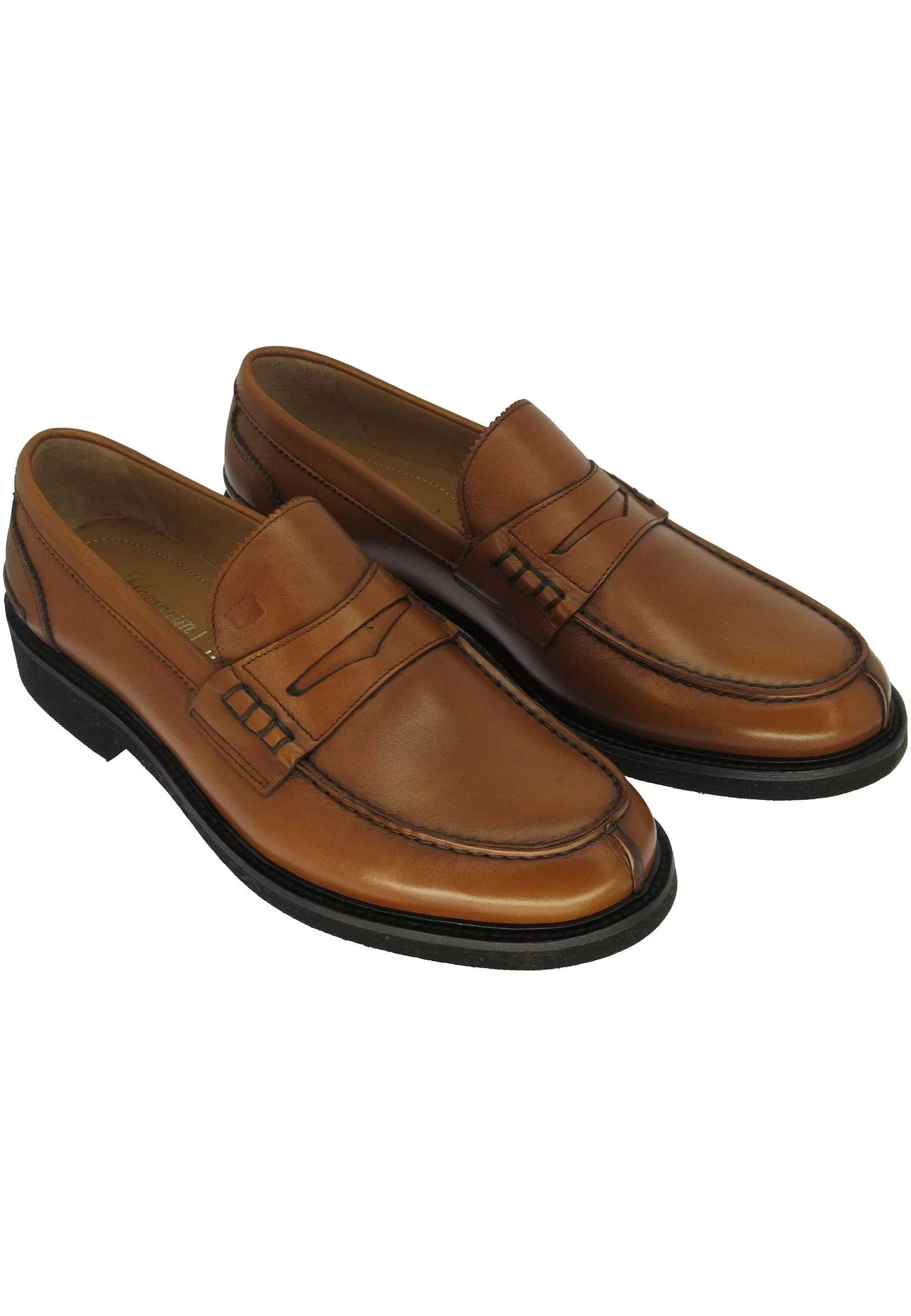 Mocassini Uomo In Pelle Cuoio Con Suola Cucita In Gomma Ultra Leggera*Florsheim Online