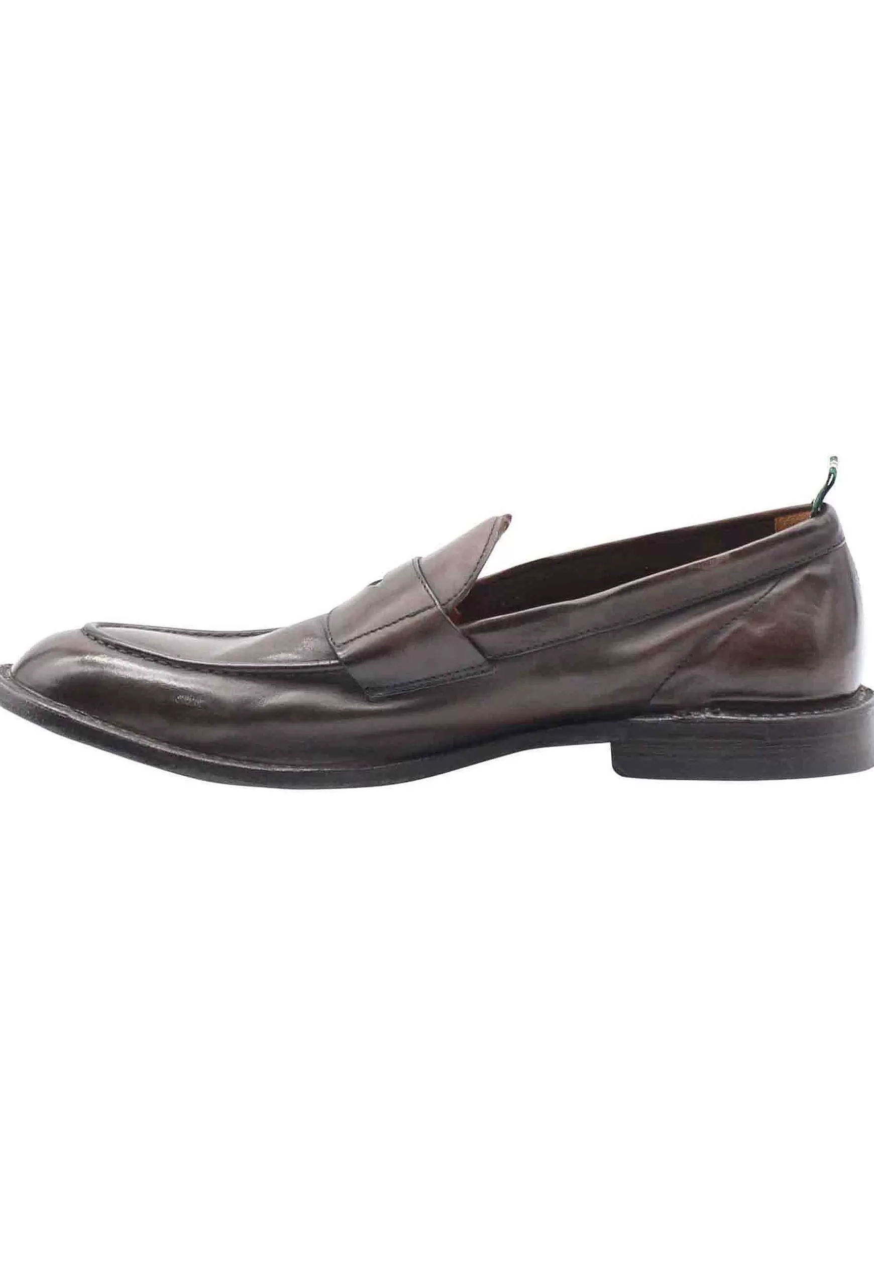 Mocassini Uomo In Pelle Marrone Con Suola In Cuoio Cucita*Green George Cheap