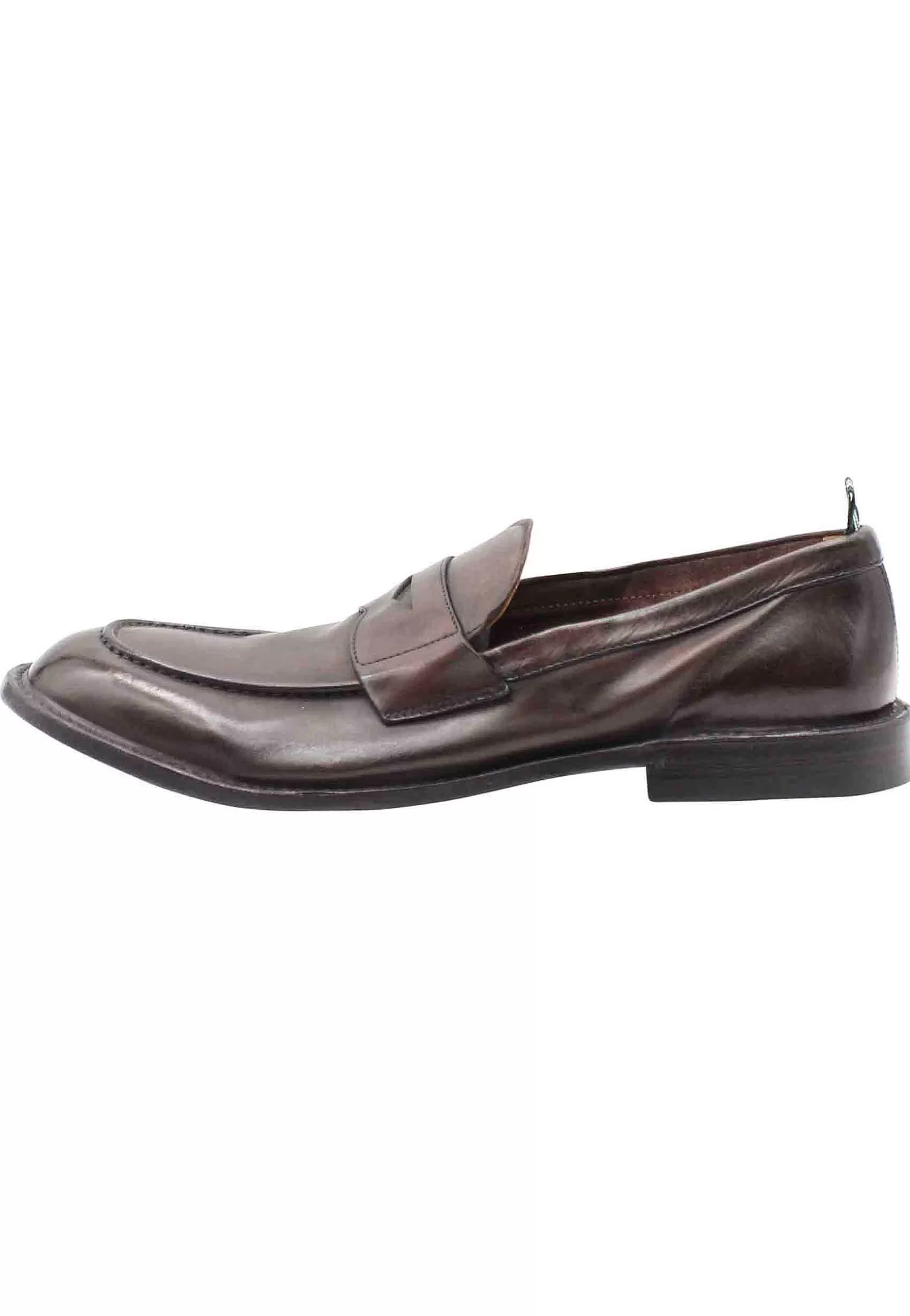 Mocassini Uomo In Pelle Marrone Con Suola In Cuoio Cucita*Green George Cheap