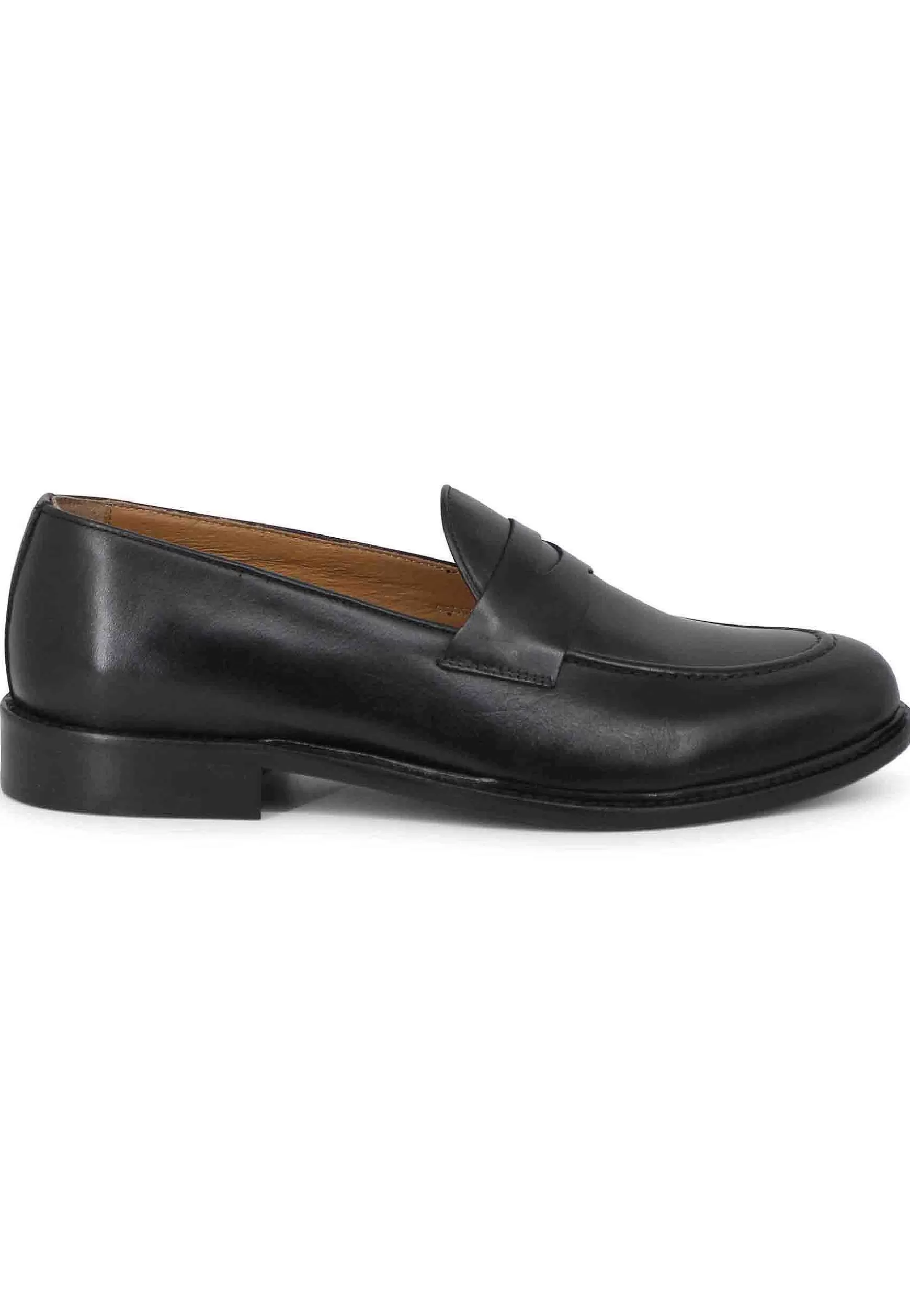 Mocassini Uomo In Pelle Nera Con Suola In Cuoio*Florsheim Flash Sale