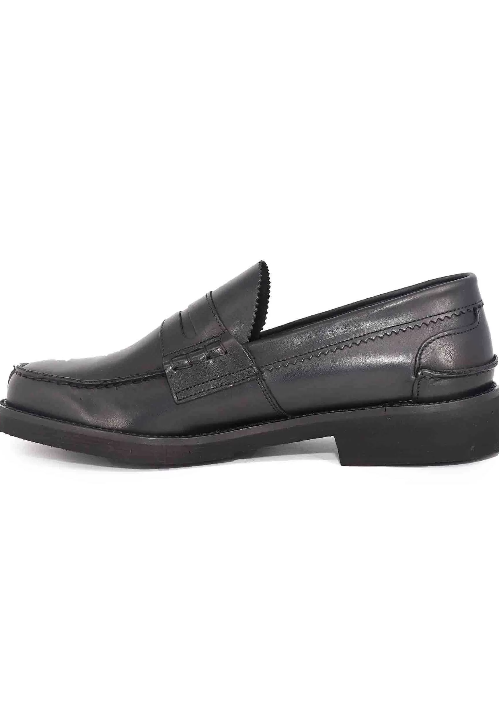 Mocassini Uomo In Pelle Nera Con Suola In Gomma Extra Light** Store