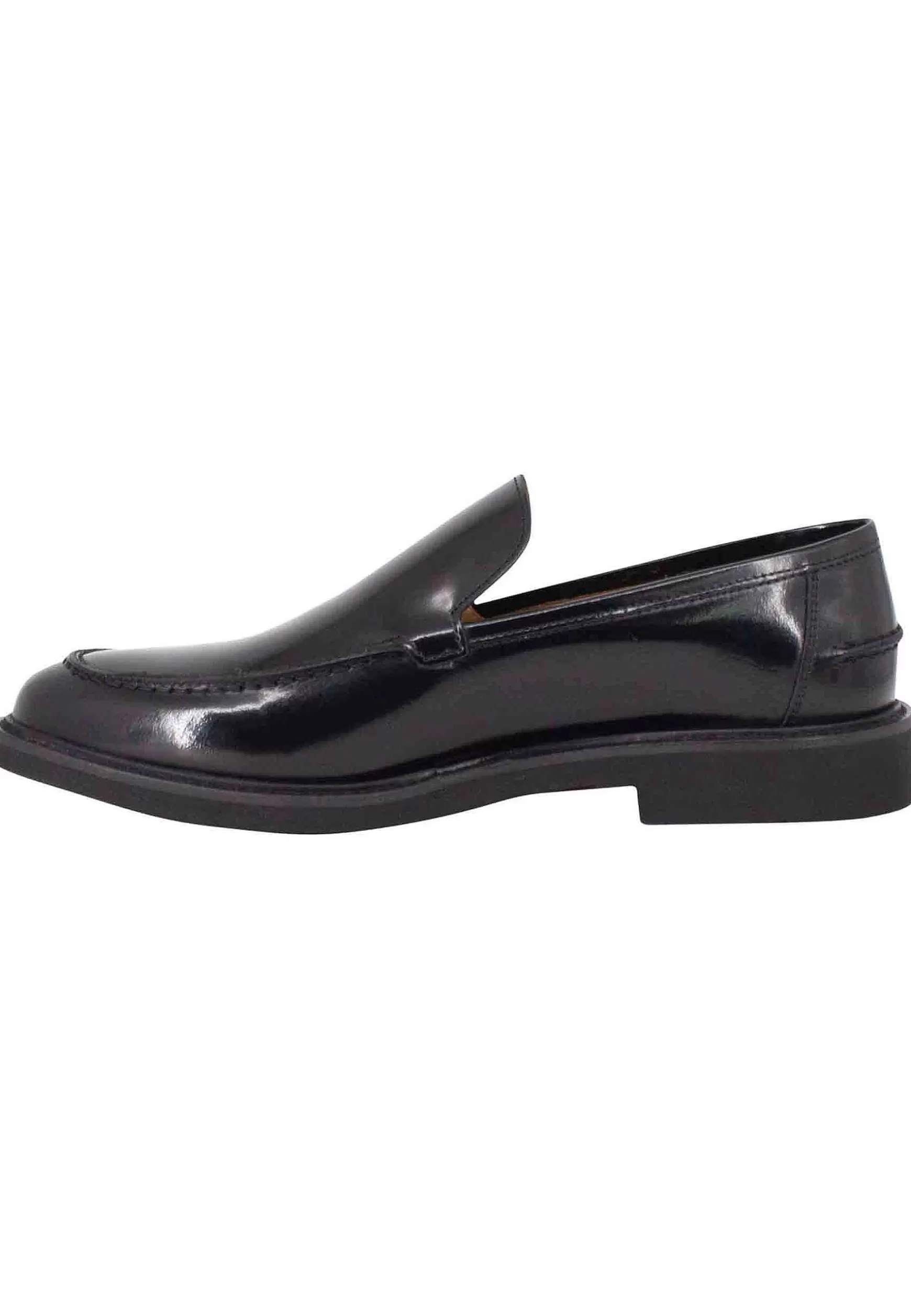 Mocassini Uomo In Pelle Nera Lucida Con Suola In Gomma Ultra Light*Rogal Flash Sale