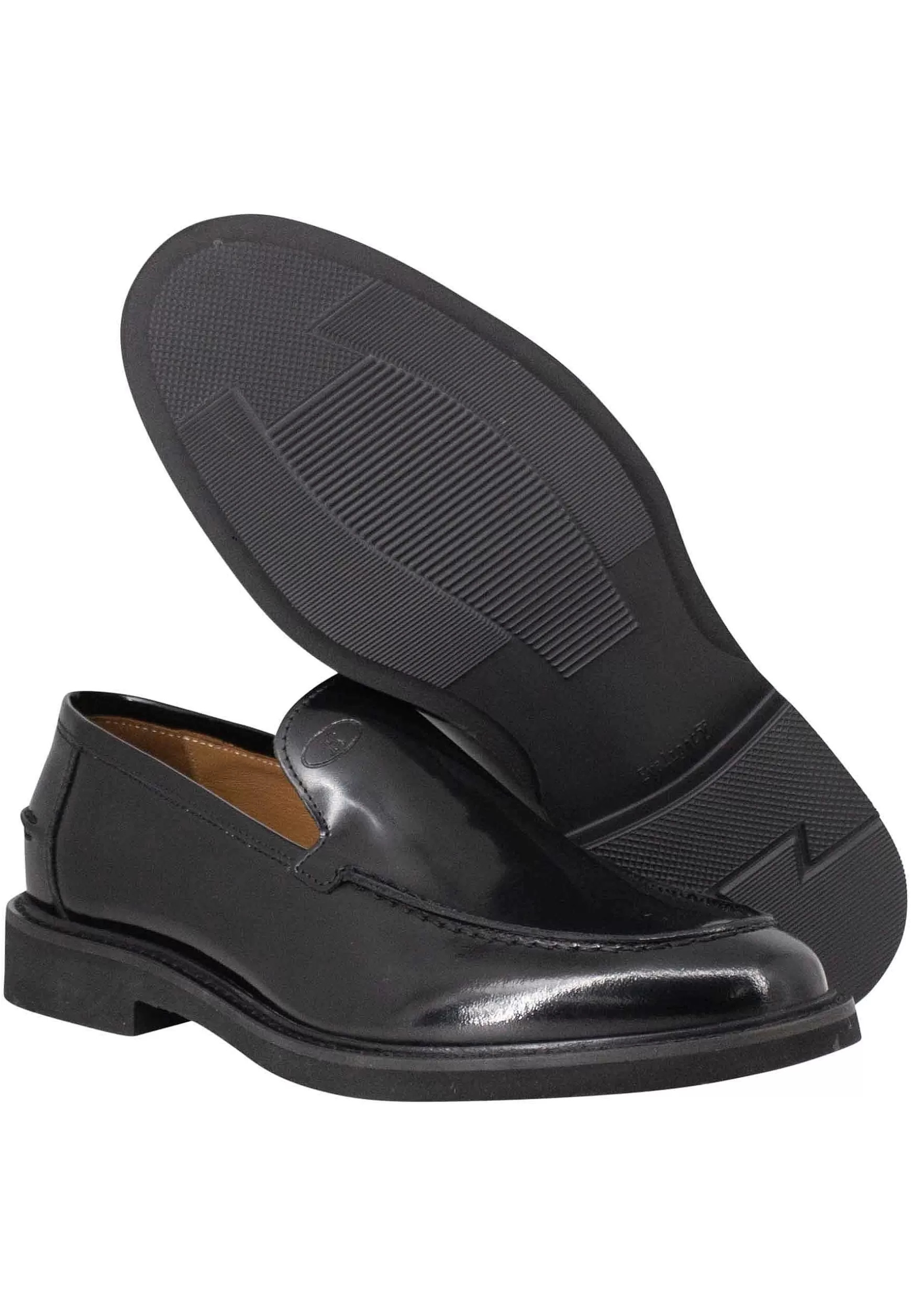 Mocassini Uomo In Pelle Nera Lucida Con Suola In Gomma Ultra Light*Rogal Flash Sale