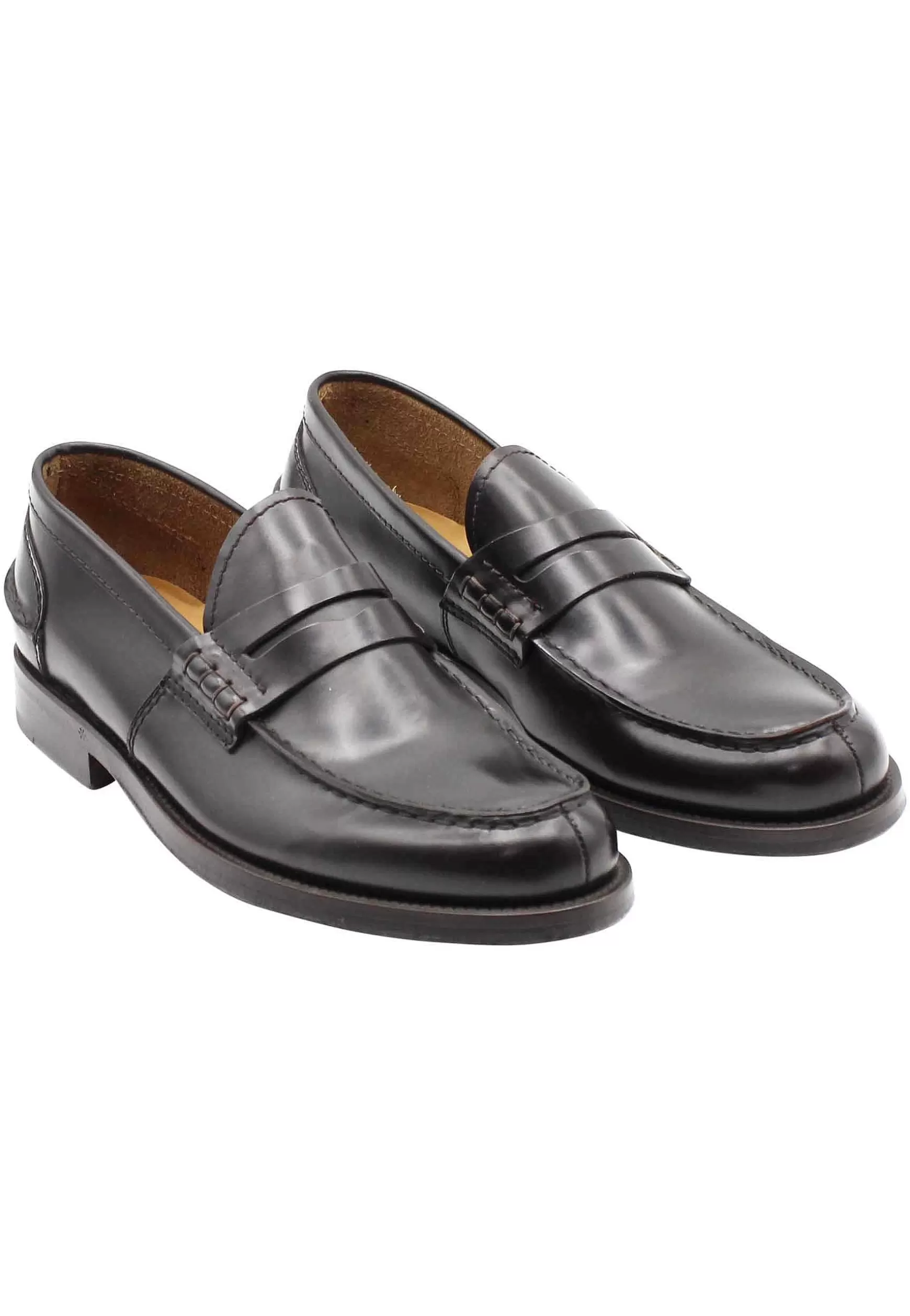 Mocassini Uomo In Pelle Testa Di Moro Con Suola Cucita*Green George Sale
