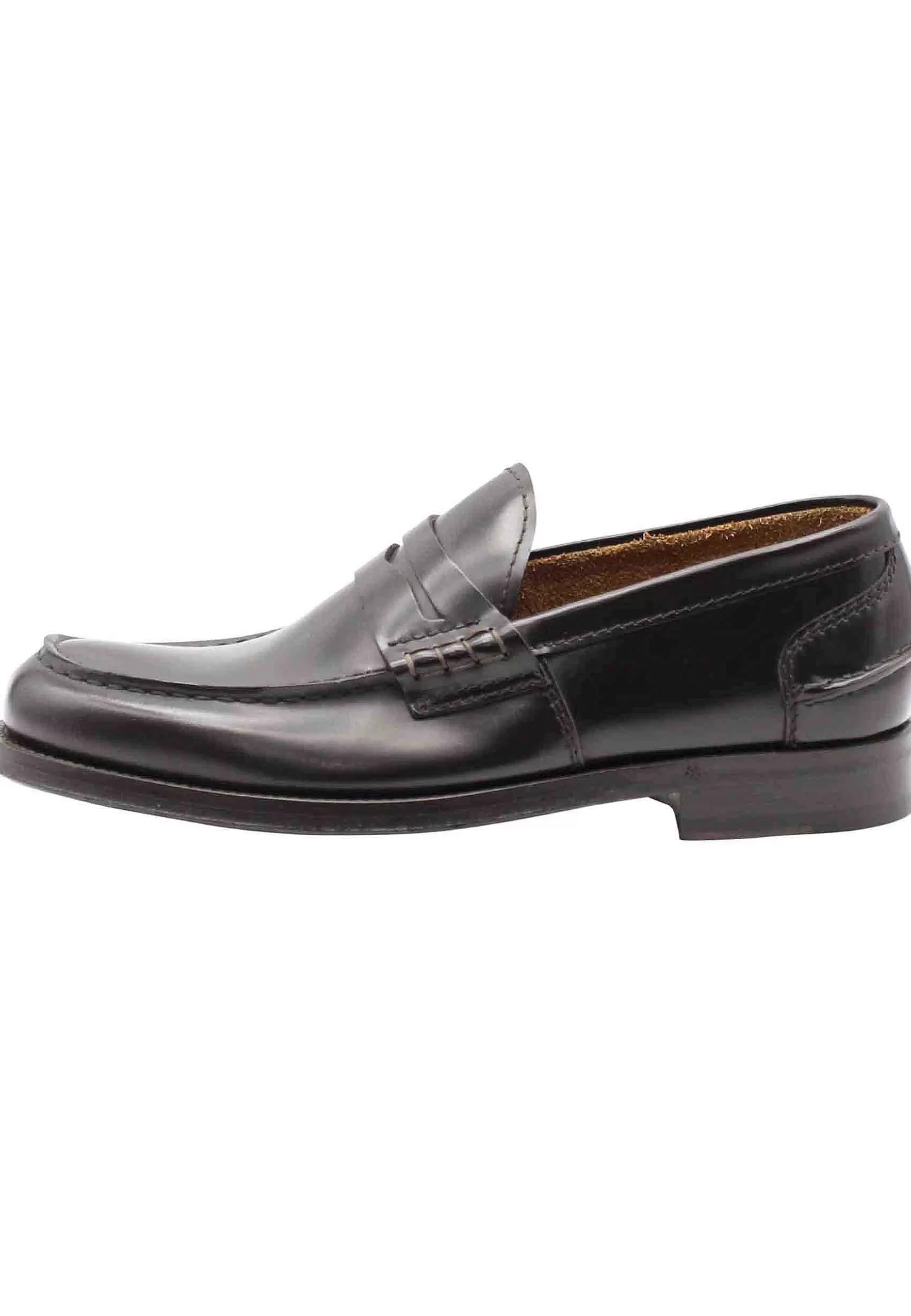 Mocassini Uomo In Pelle Testa Di Moro Con Suola Cucita*Green George Sale