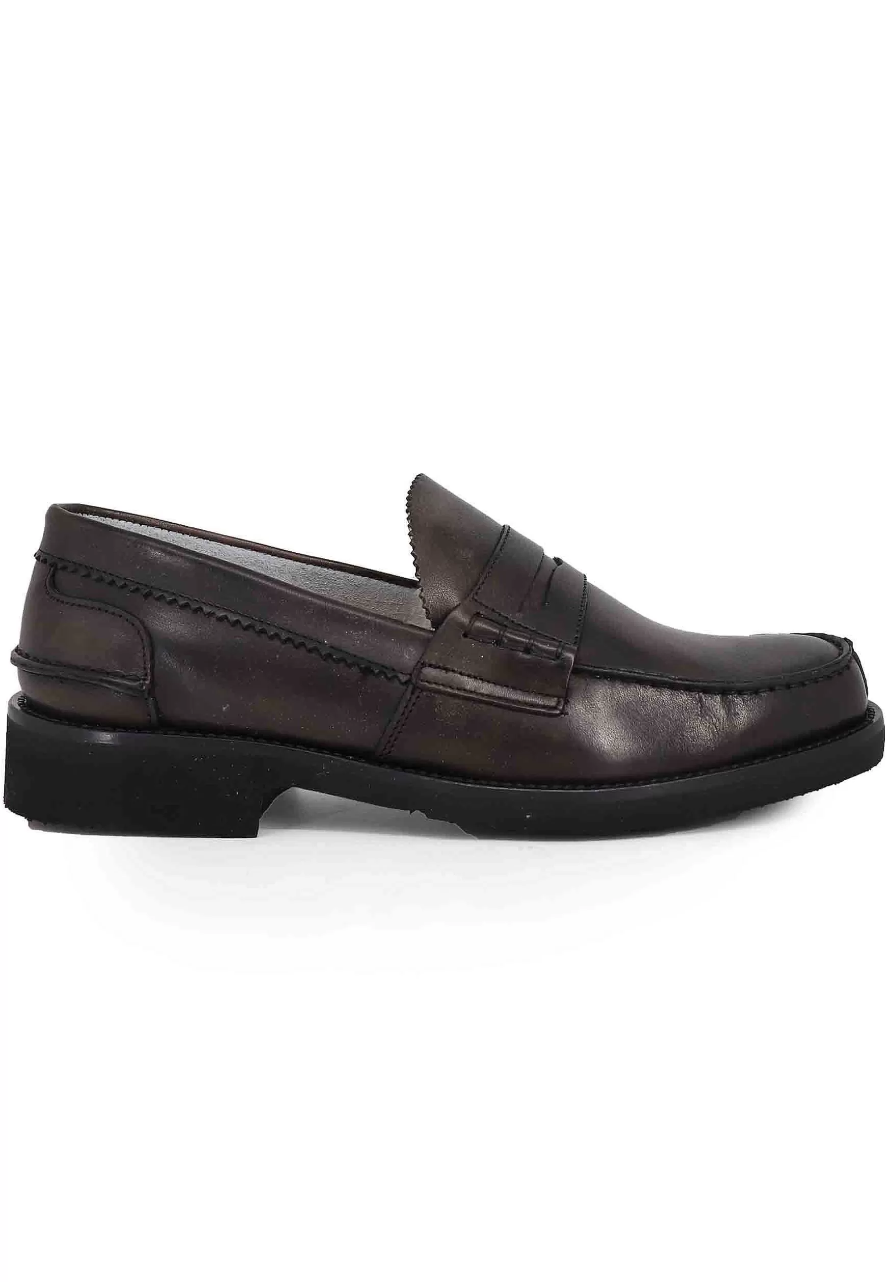 Mocassini Uomo In Pelle Testa Di Moro Con Suola In Gomma Extra Light** Flash Sale