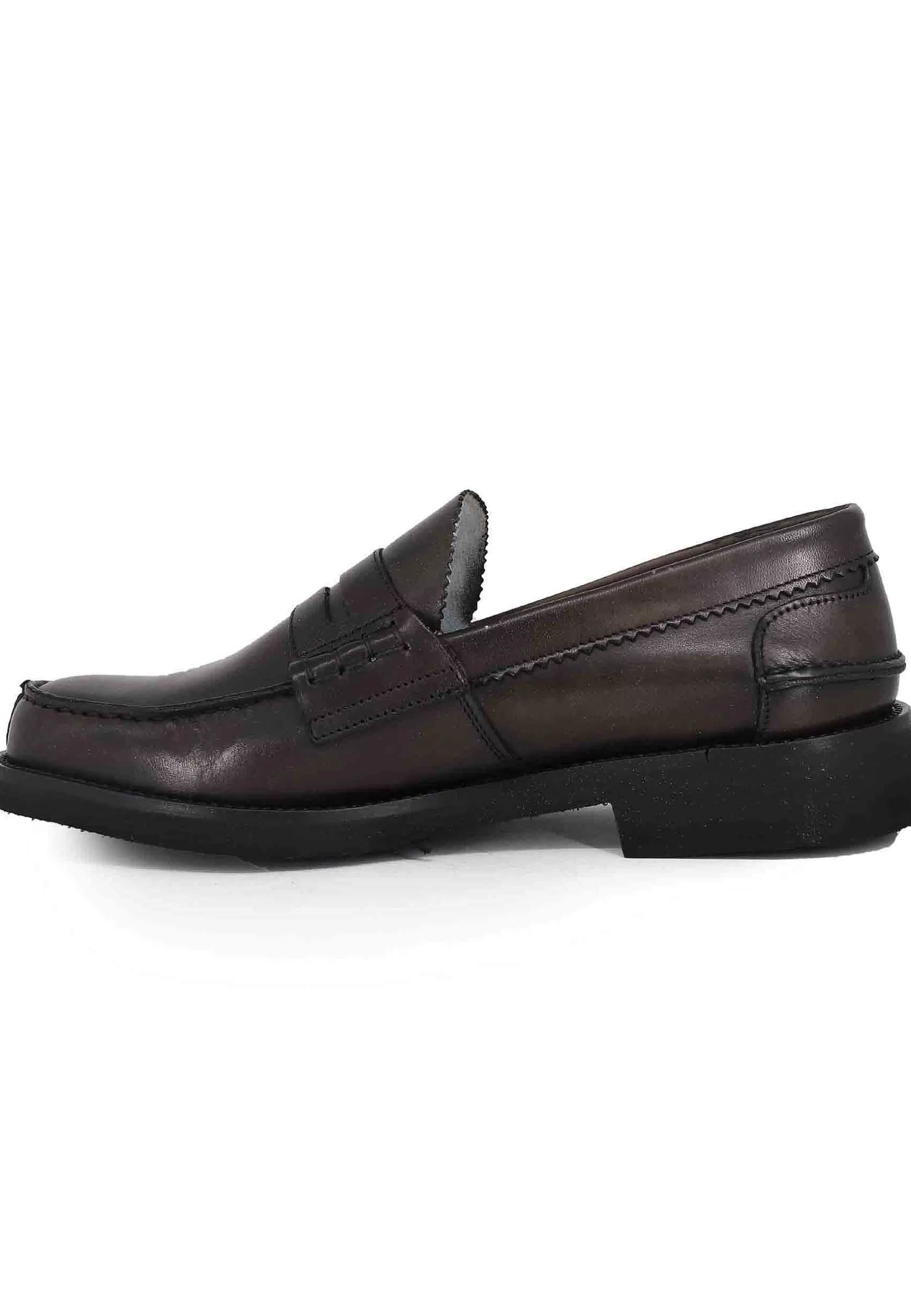 Mocassini Uomo In Pelle Testa Di Moro Con Suola In Gomma Extra Light** Flash Sale