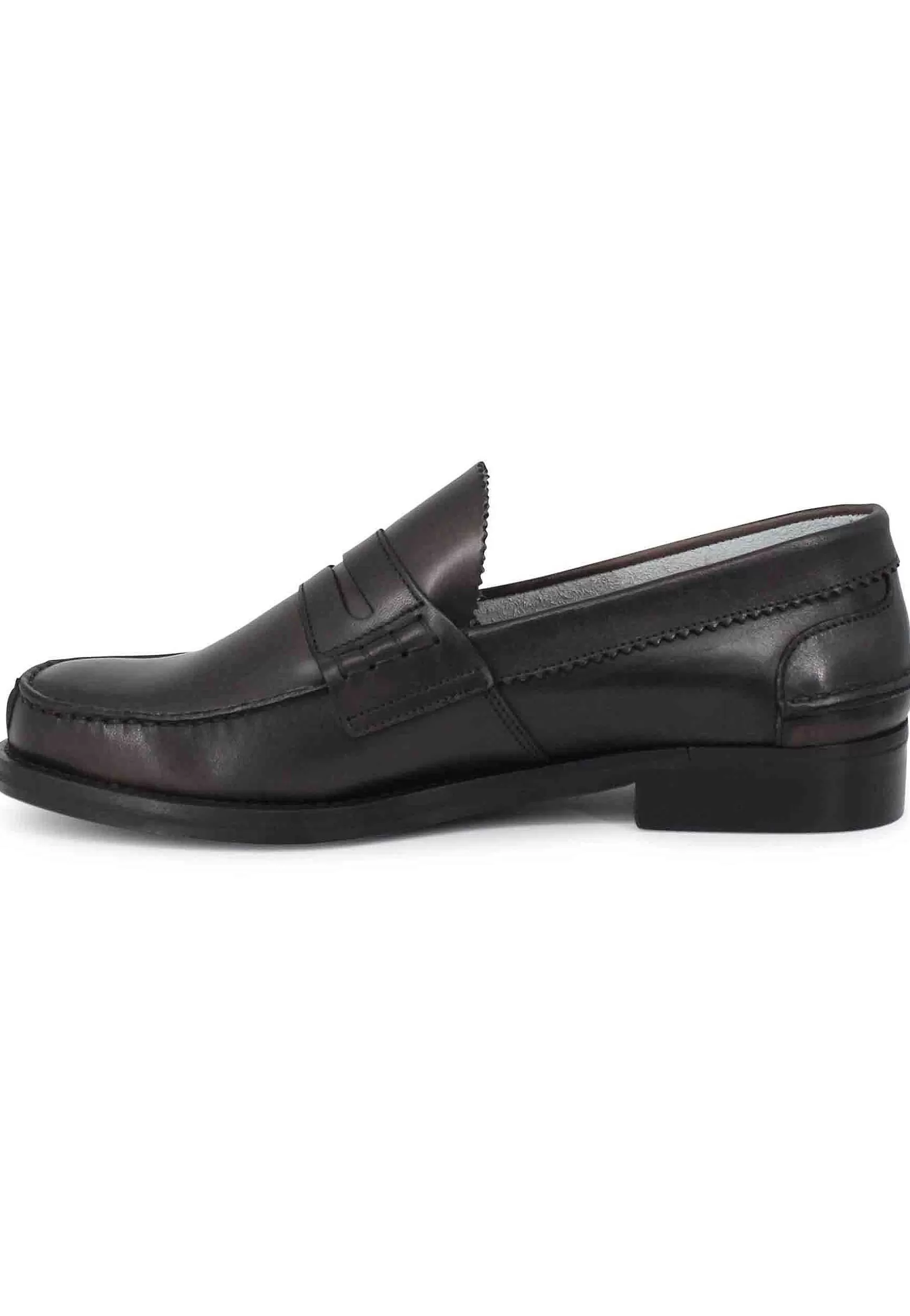 Mocassini Uomo In Pelle Testa Di Moro E Fondo In Cuoio** Flash Sale