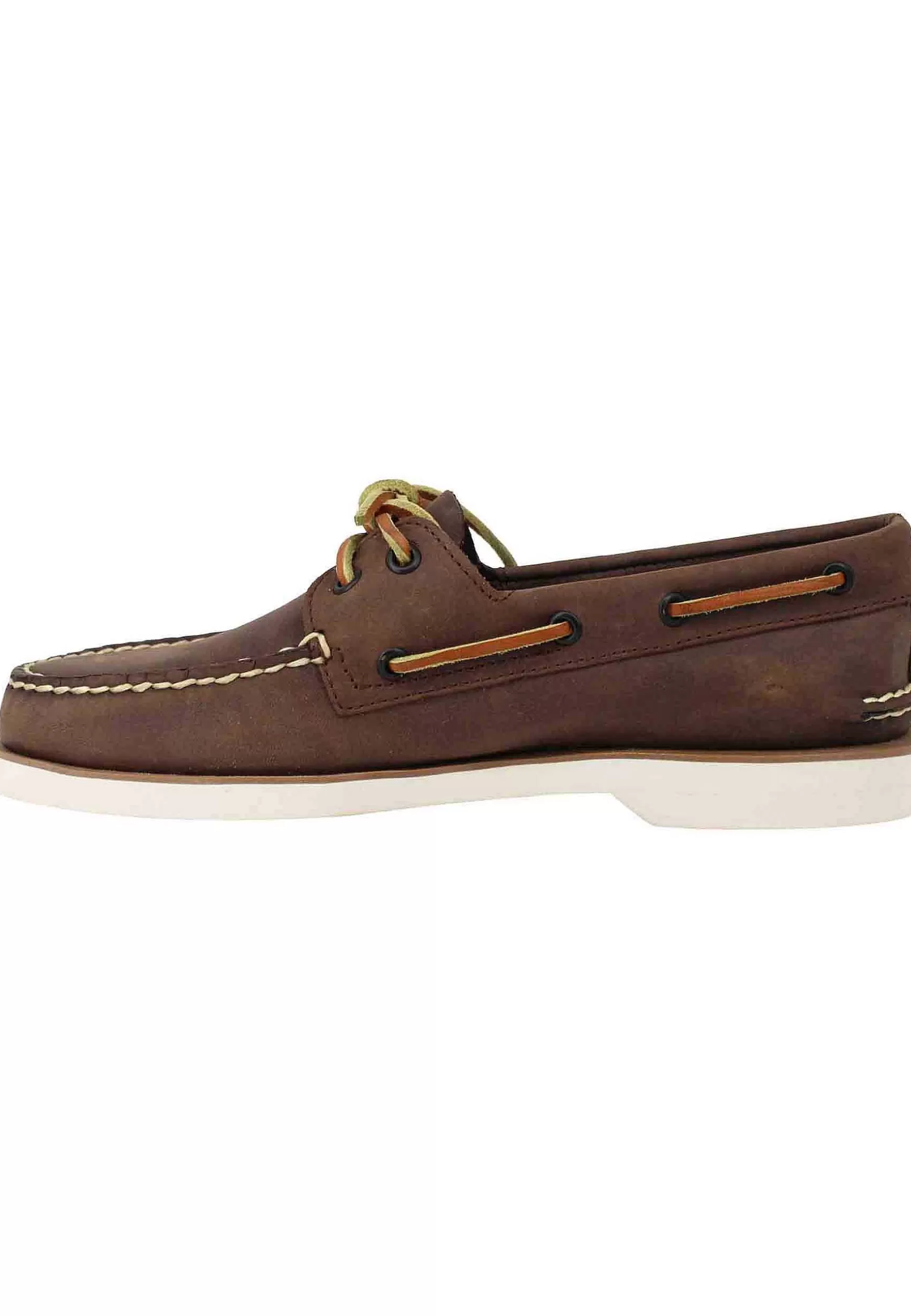 Mocassini Uomo Top Sider In Pelle Cuoio Con Lacci In Pelle E Suola In Gomma*Sperry Top Sider Sale