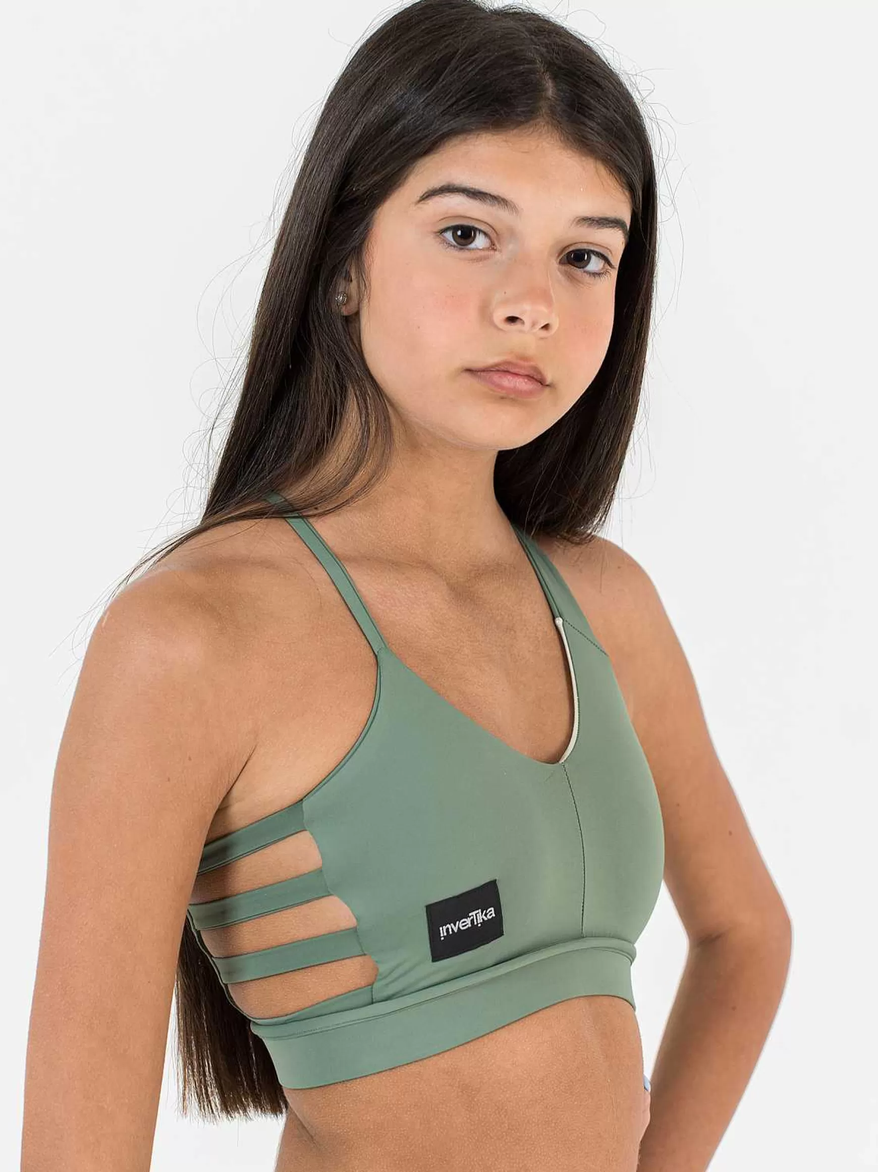 Nika Top Bambina Nika Eroika Pole Dance In Lycra Verde E Oro*Invertika Fashion