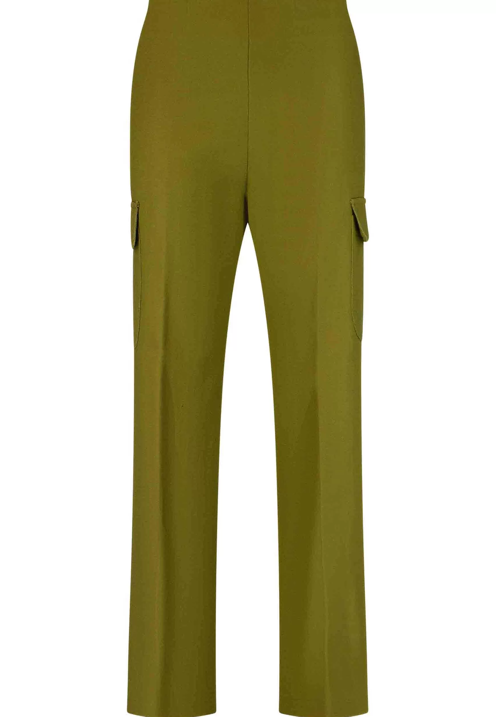 Pantaloni Cargo Donna In Cotone Verde Con Tasche Laterali*Pink Memories Shop