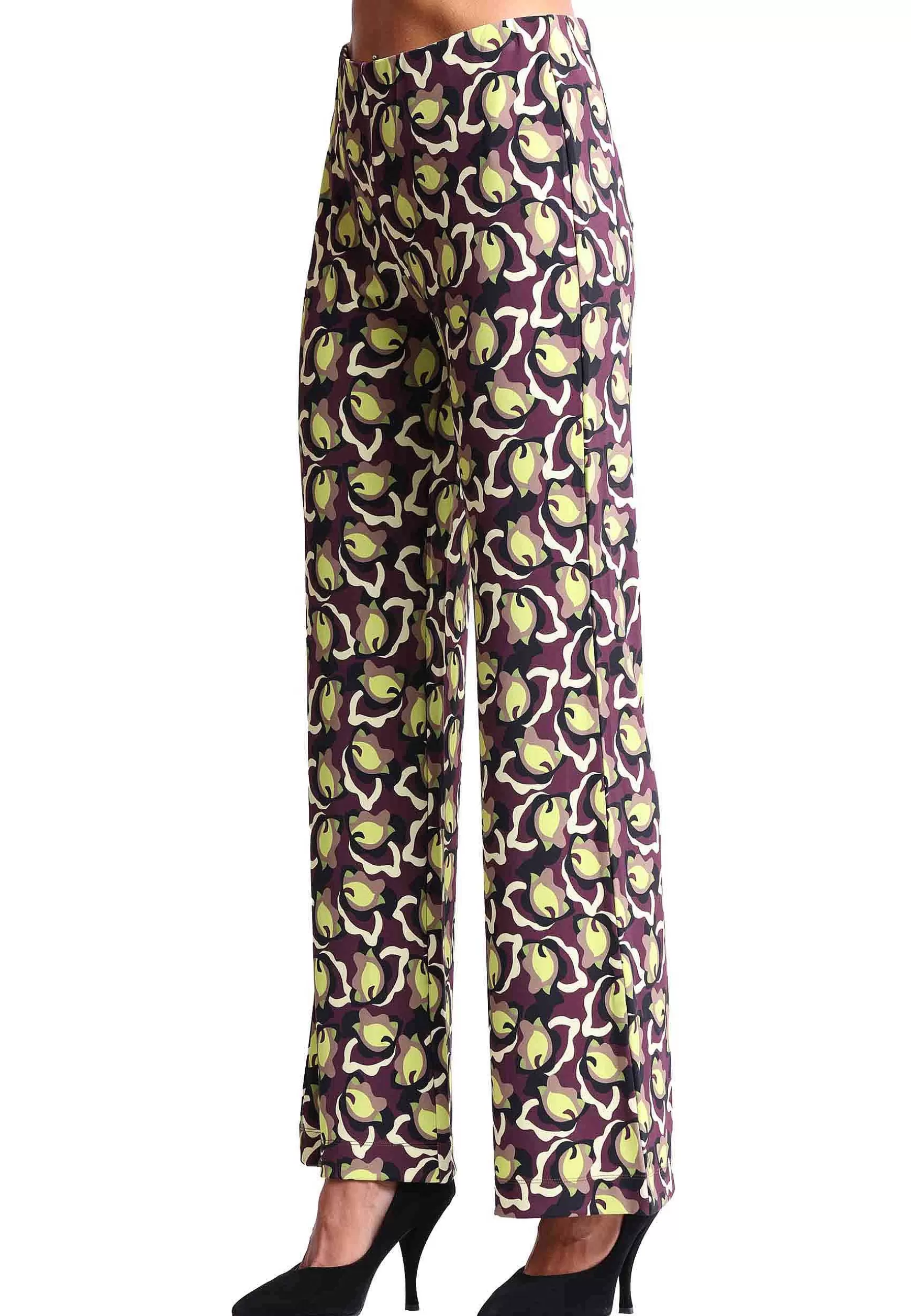 Pantaloni Donna Camoleaves In Jersey Verde E Testa Di Moro*Maliparmi Online