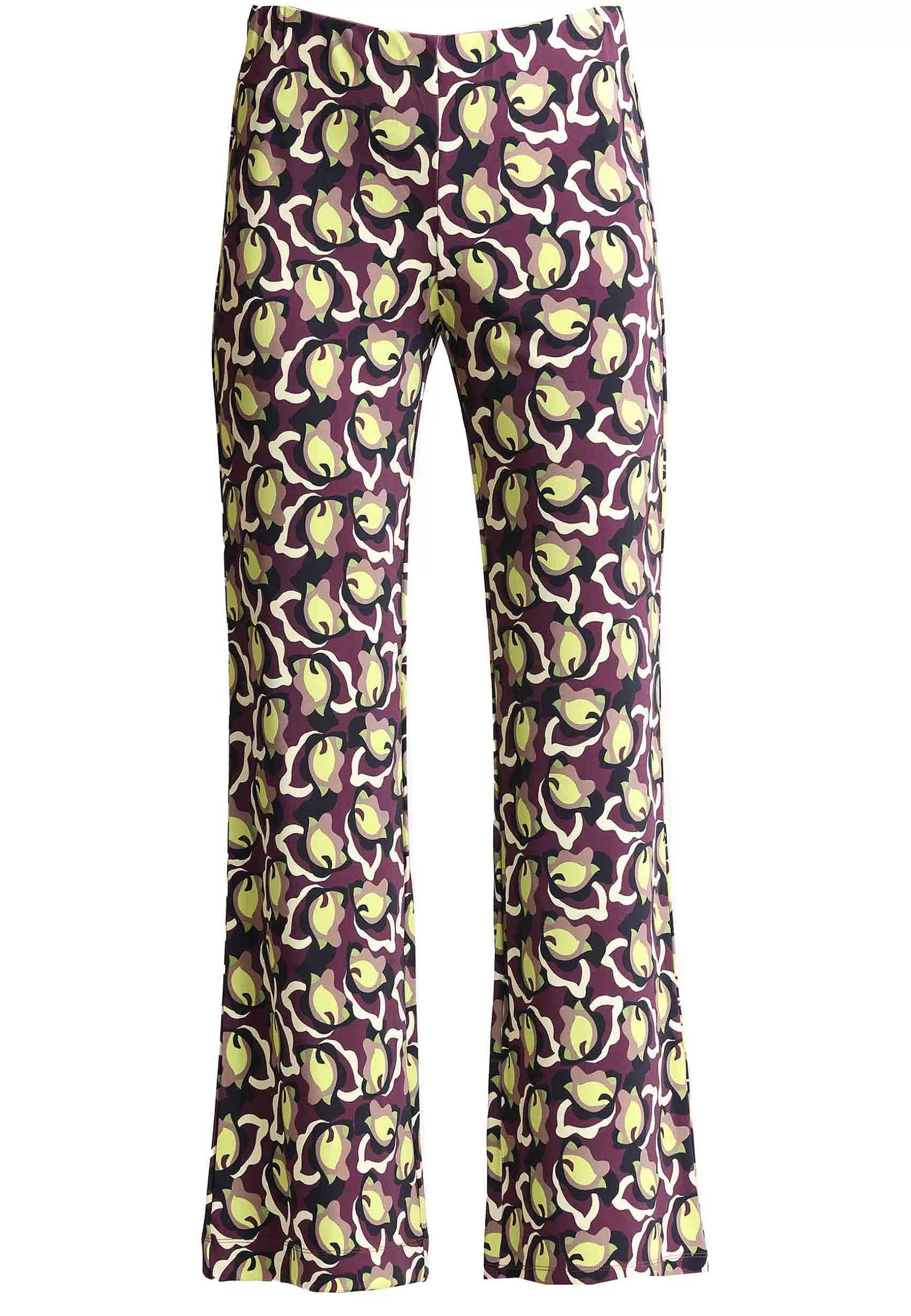 Pantaloni Donna Camoleaves In Jersey Verde E Testa Di Moro*Maliparmi Online