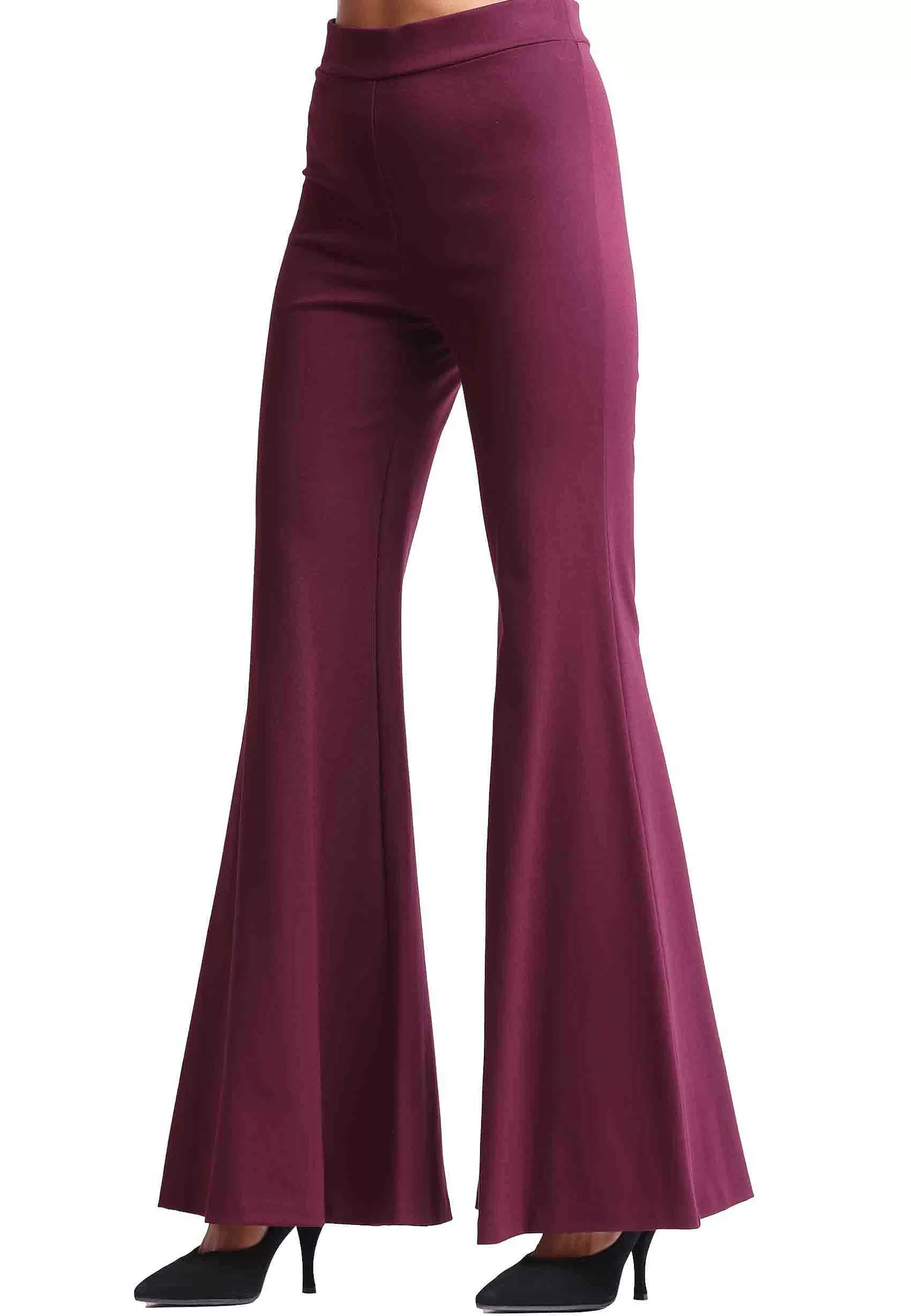 Pantaloni Donna Comfy In Jersey Elasticizzato Bordeaux*Maliparmi Clearance