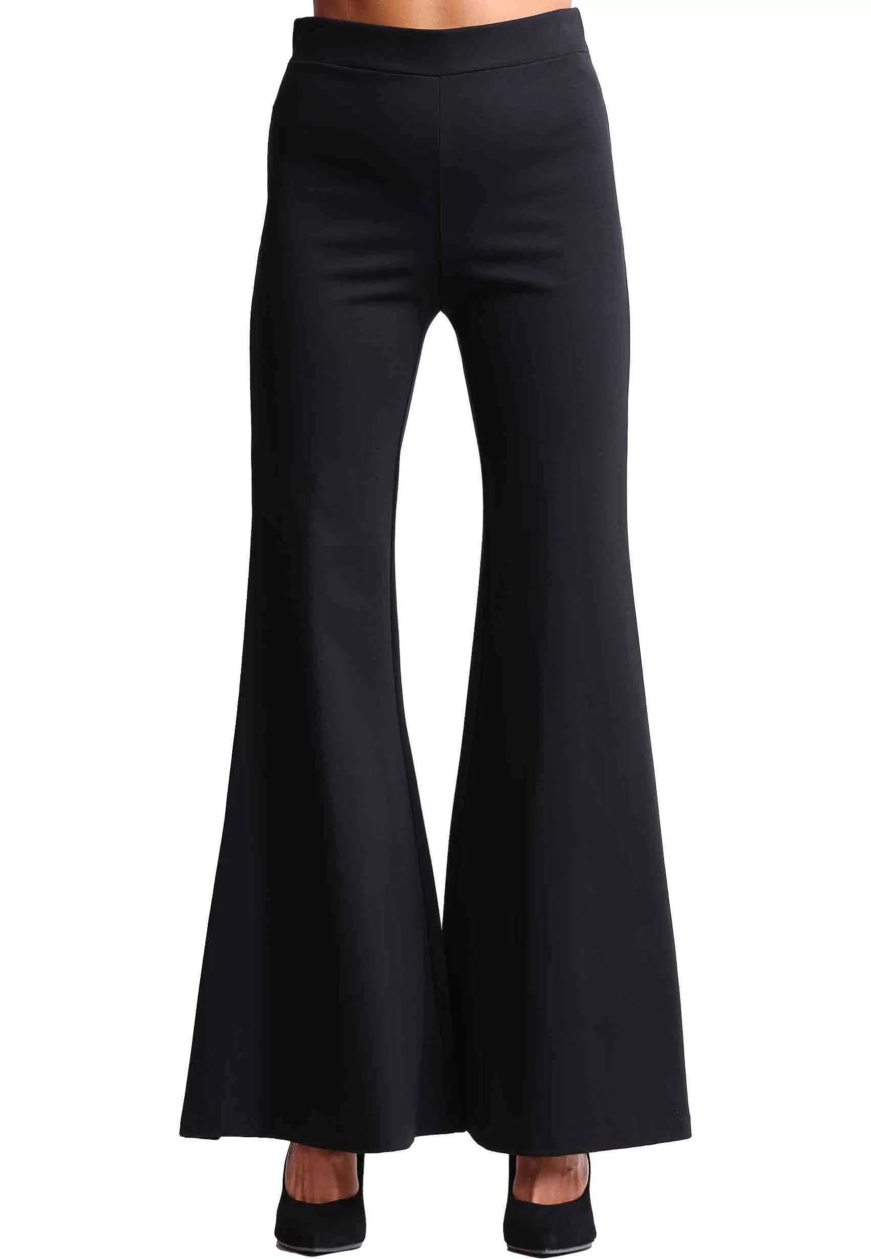 Pantaloni Donna Comfy In Jersey Elasticizzato Nero*Maliparmi Outlet