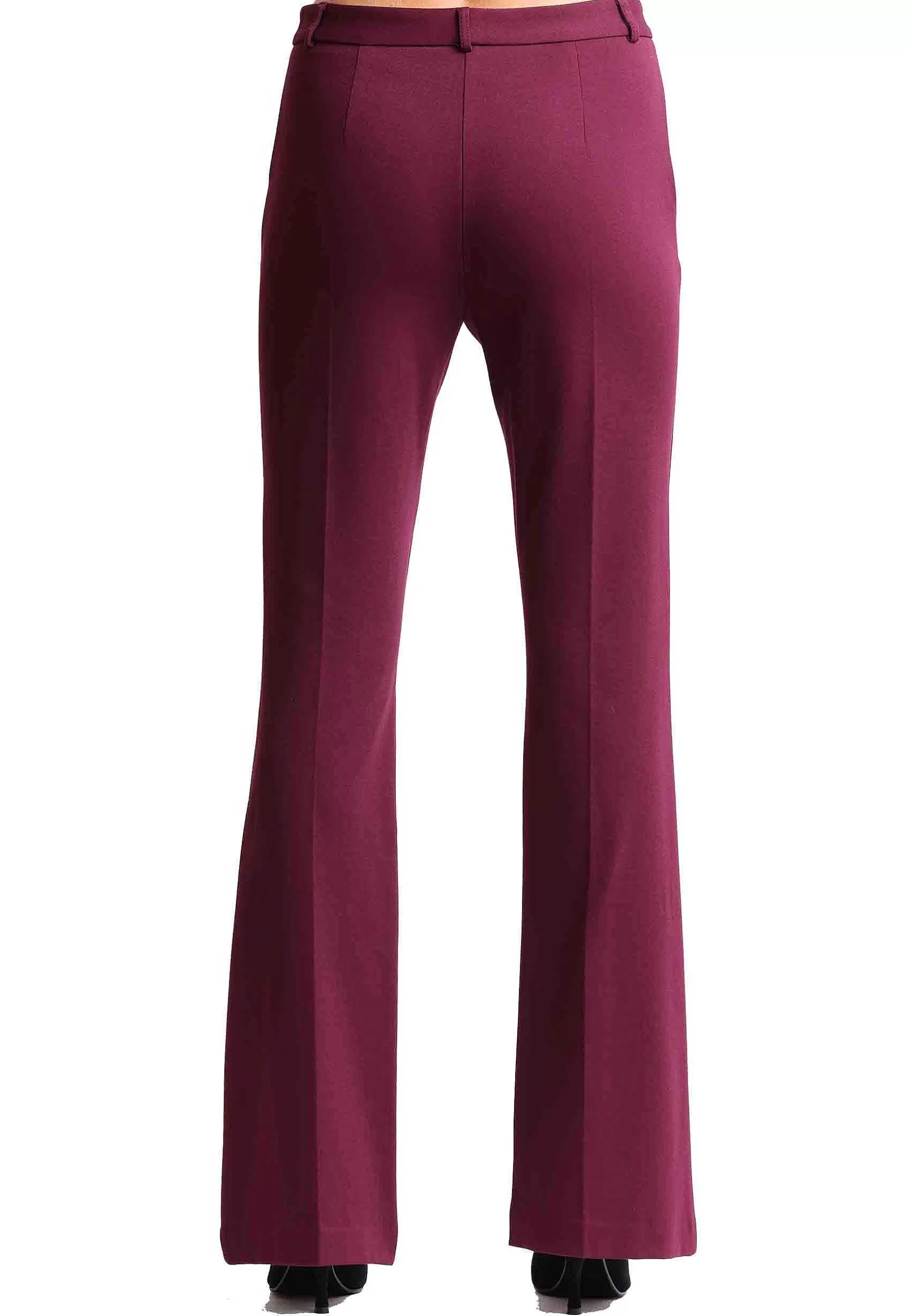 Pantaloni Donna Comfy Jersey In Jersey Bordeaux Con Tasche All'Inglese*Maliparmi Shop
