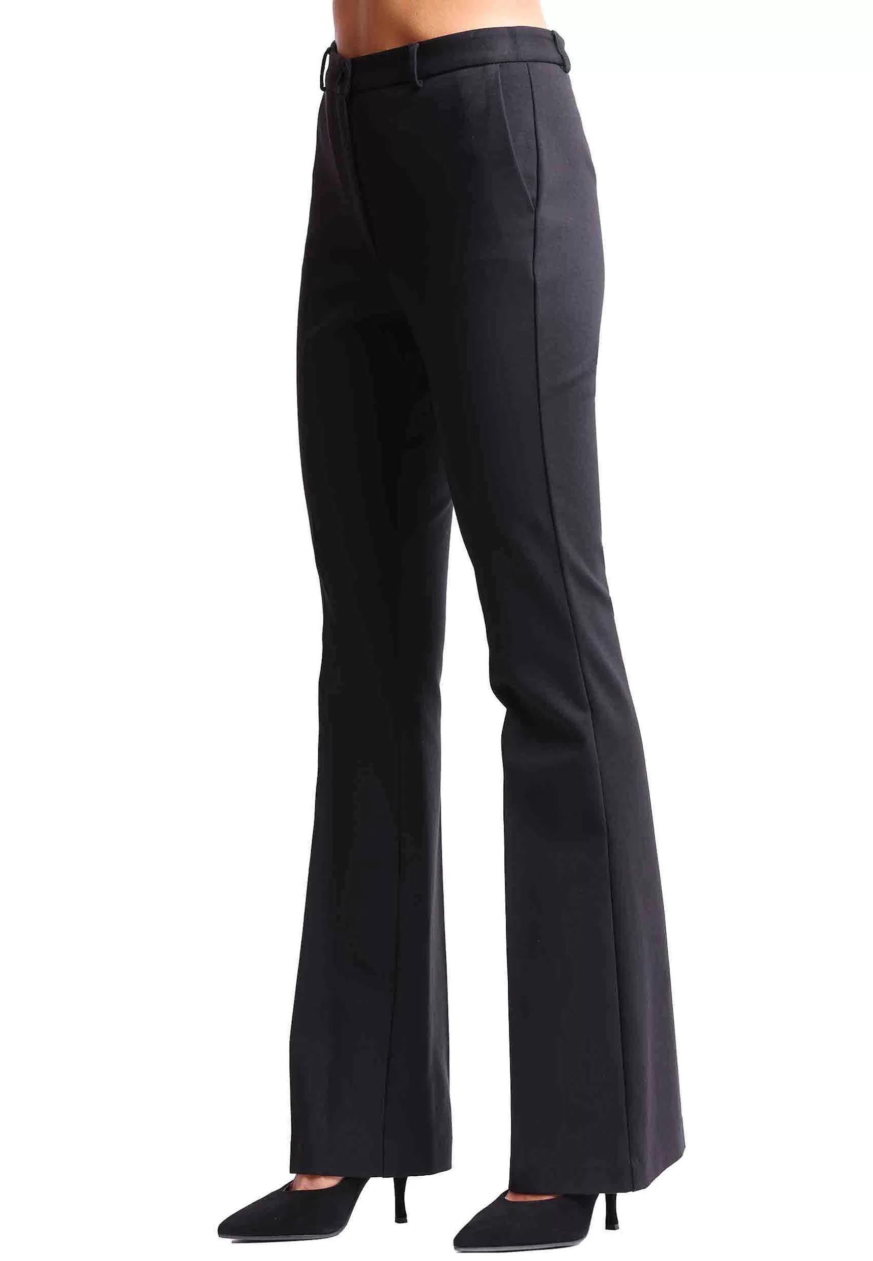 Pantaloni Donna Comfy Jersey In Jersey Nero Con Tasche All'Inglese*Maliparmi Cheap