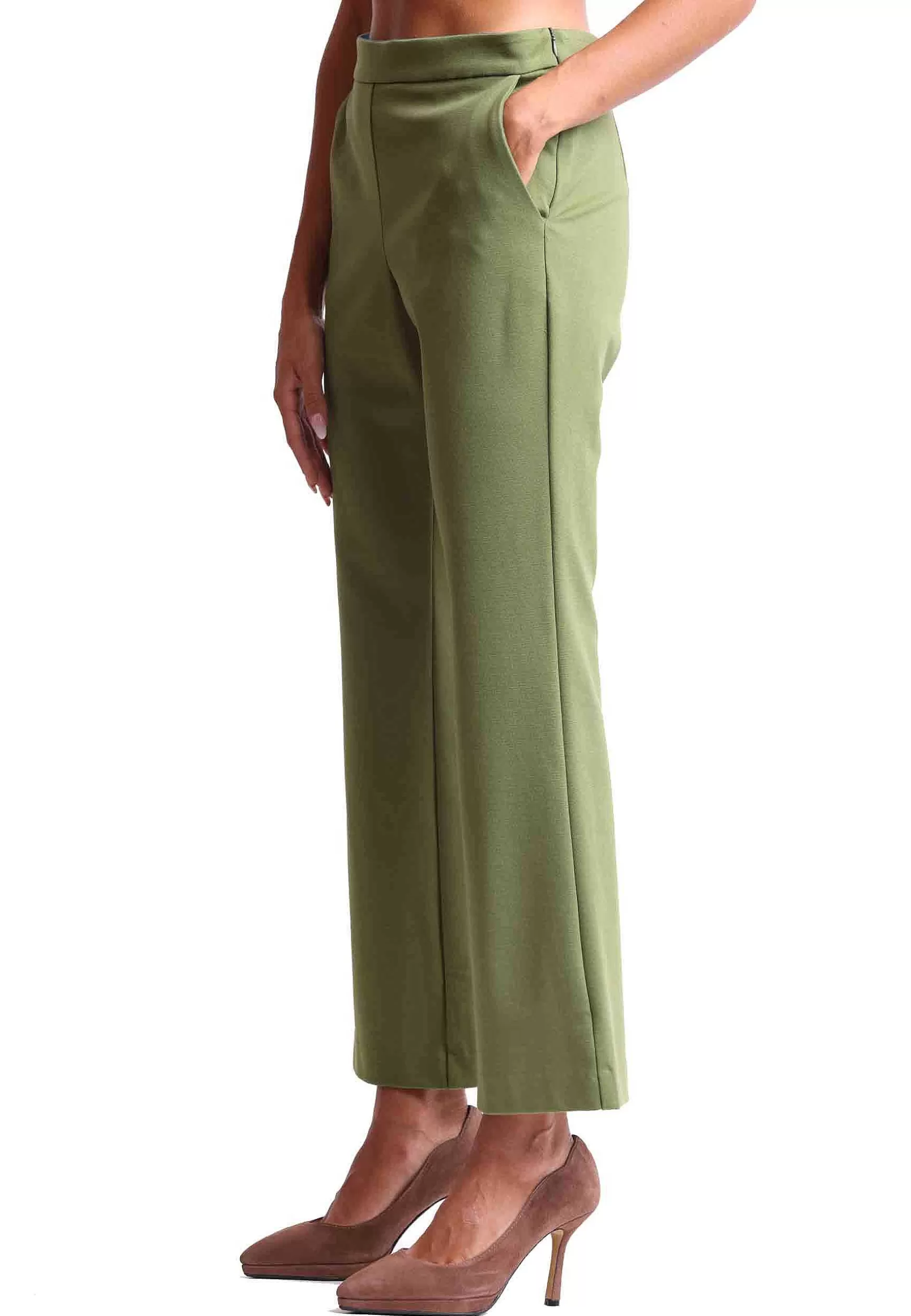 Pantaloni Donna Comfy Jersey In Jersey Verde*Maliparmi Shop