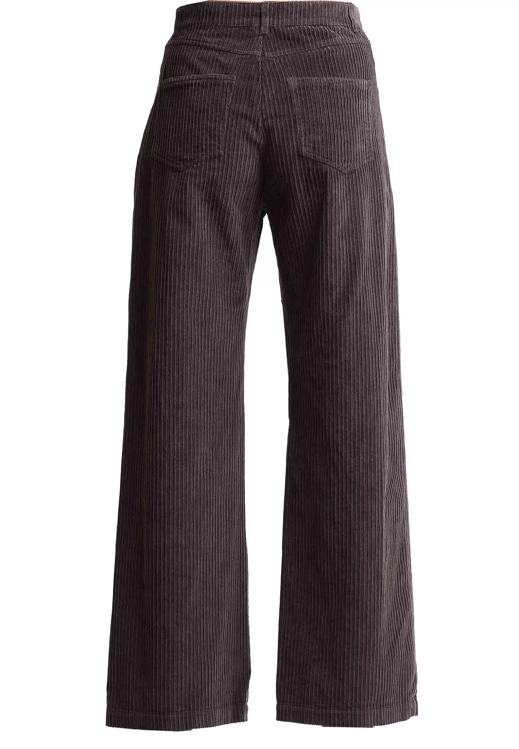 Pantaloni Donna Corduroy In Velluto Marrone Con Gamba Ampia*Maliparmi Discount