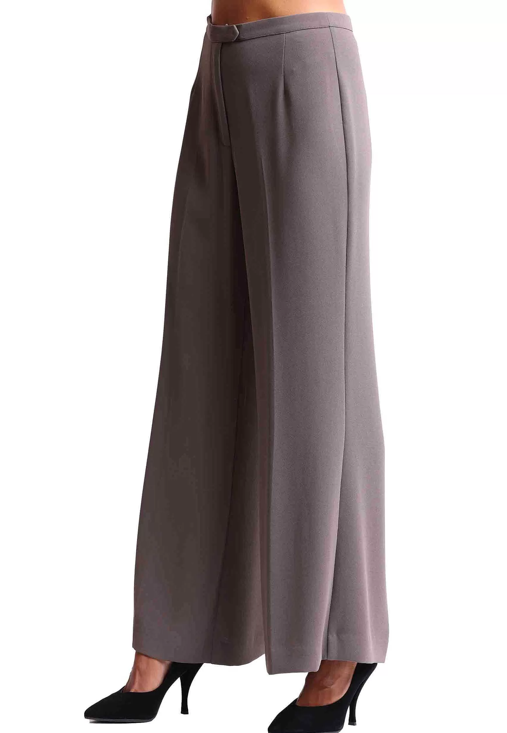 Pantaloni Donna In Sable Crepe Di Colore Grigio*Maliparmi Hot