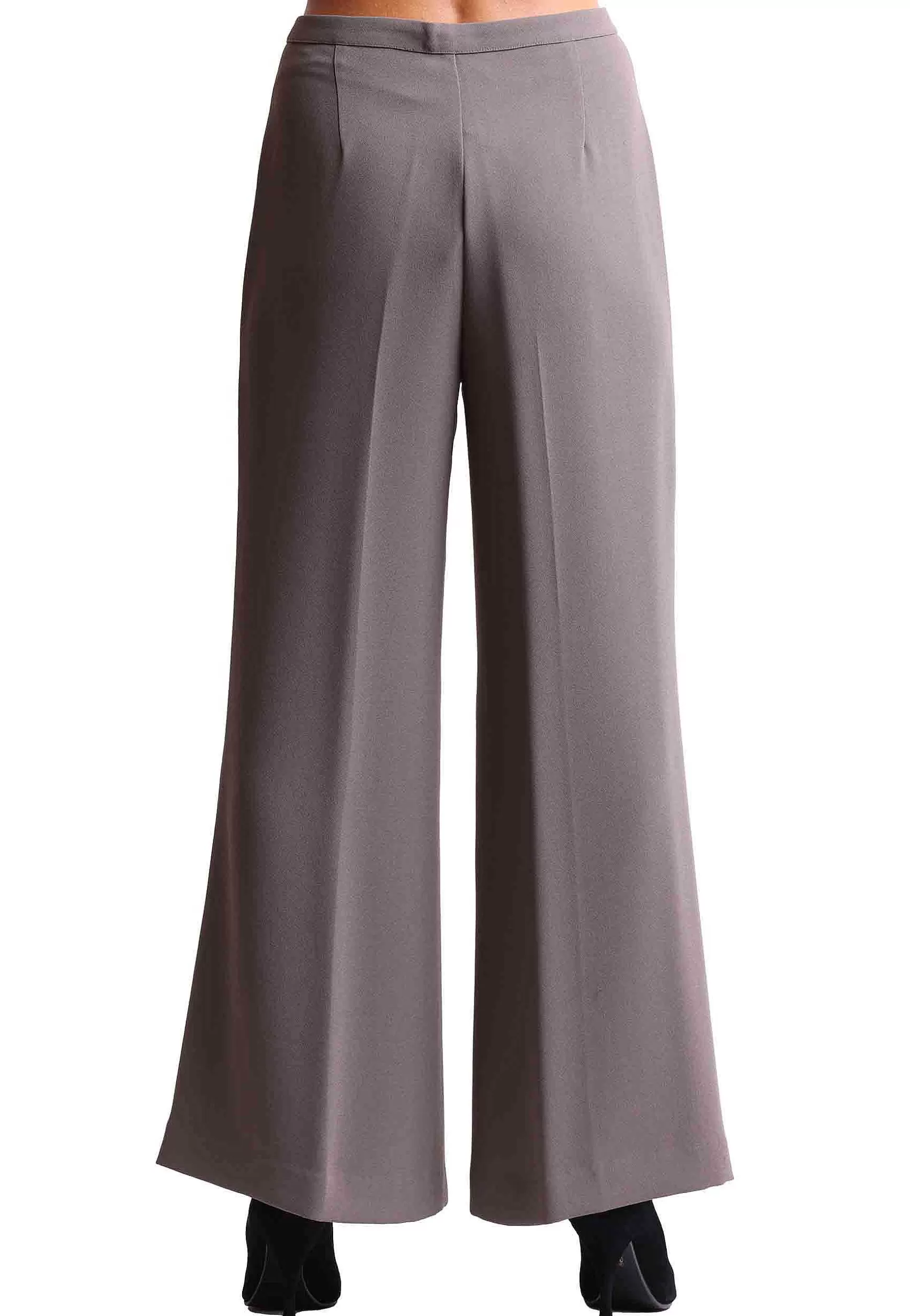 Pantaloni Donna In Sable Crepe Di Colore Grigio*Maliparmi Hot