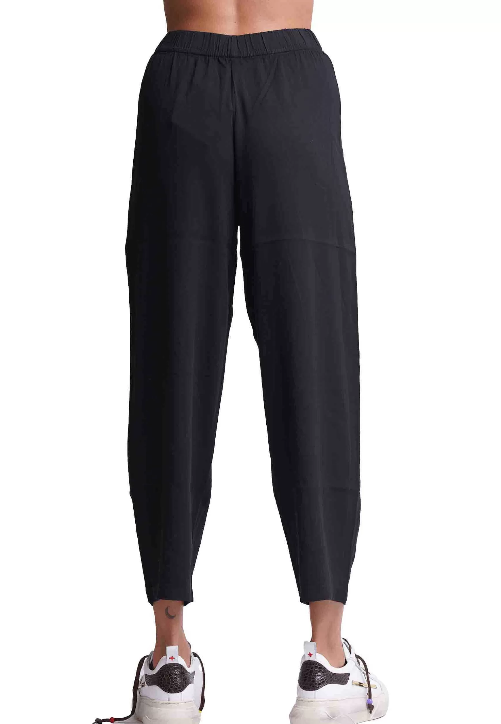 Pantaloni Donna In Tessuto Nero*TreBarraBi Discount