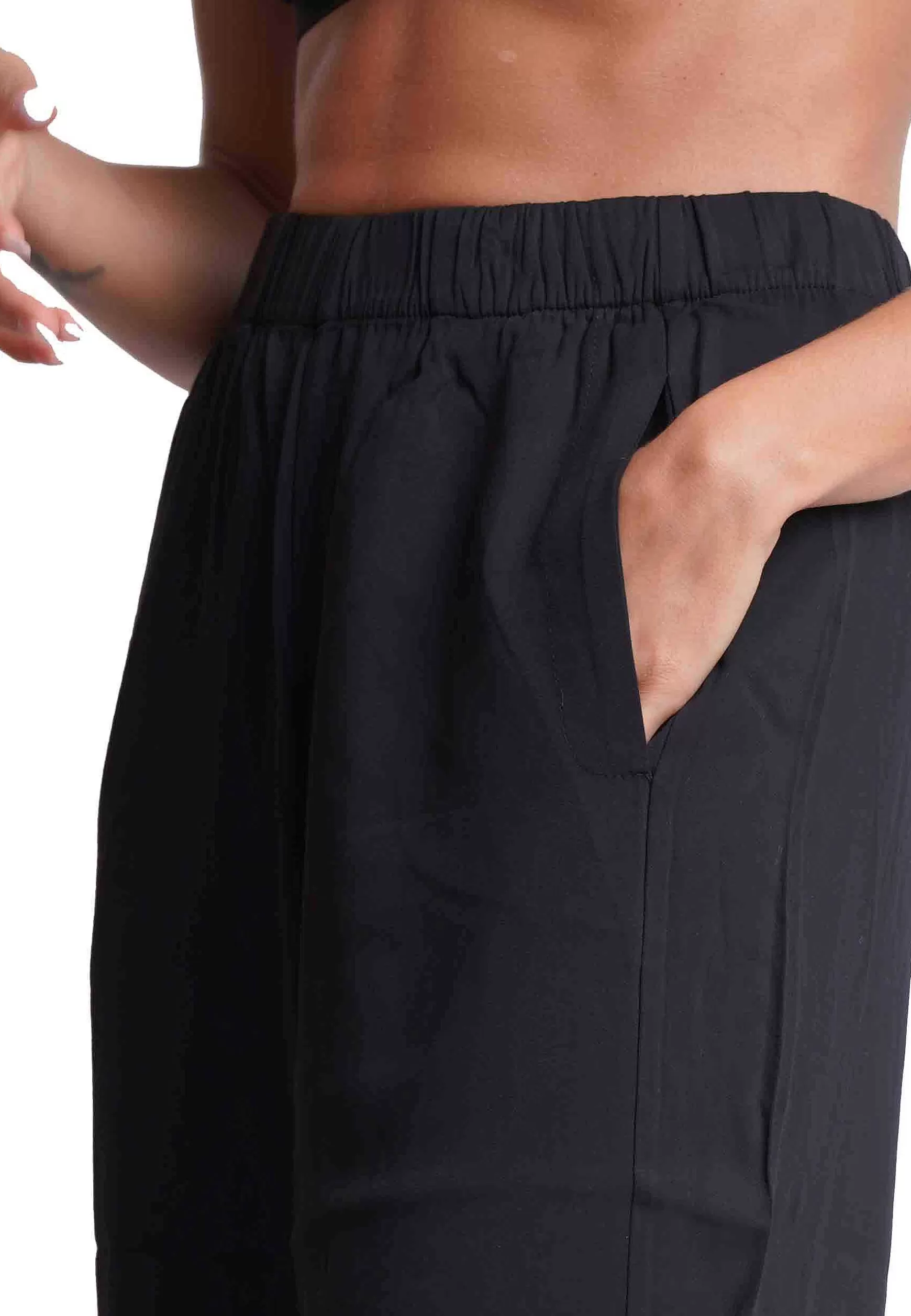 Pantaloni Donna In Tessuto Nero*TreBarraBi Discount