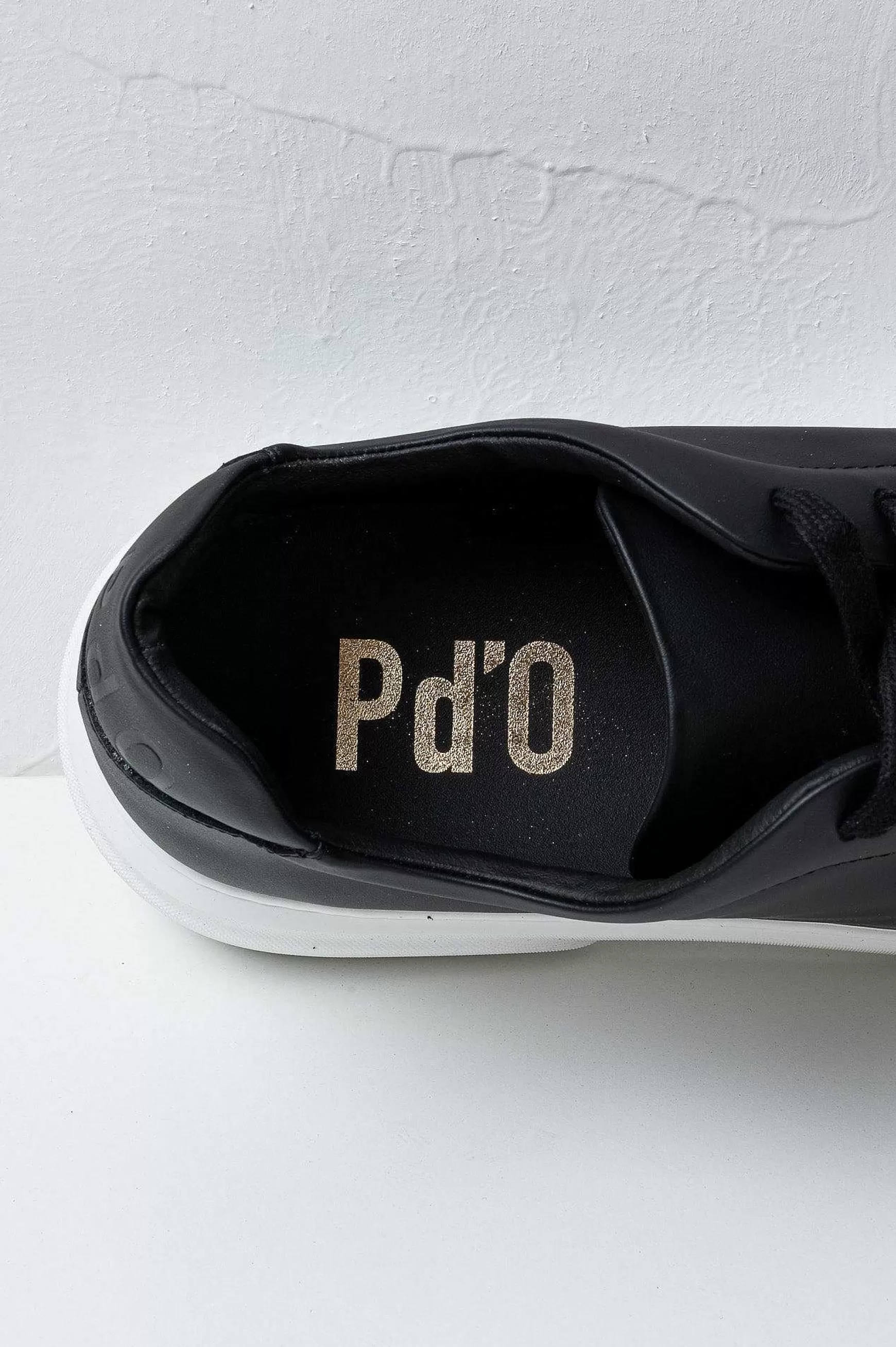 'Oro Foro Italico Leather Sneakers Black Women's*Pantofola d Fashion
