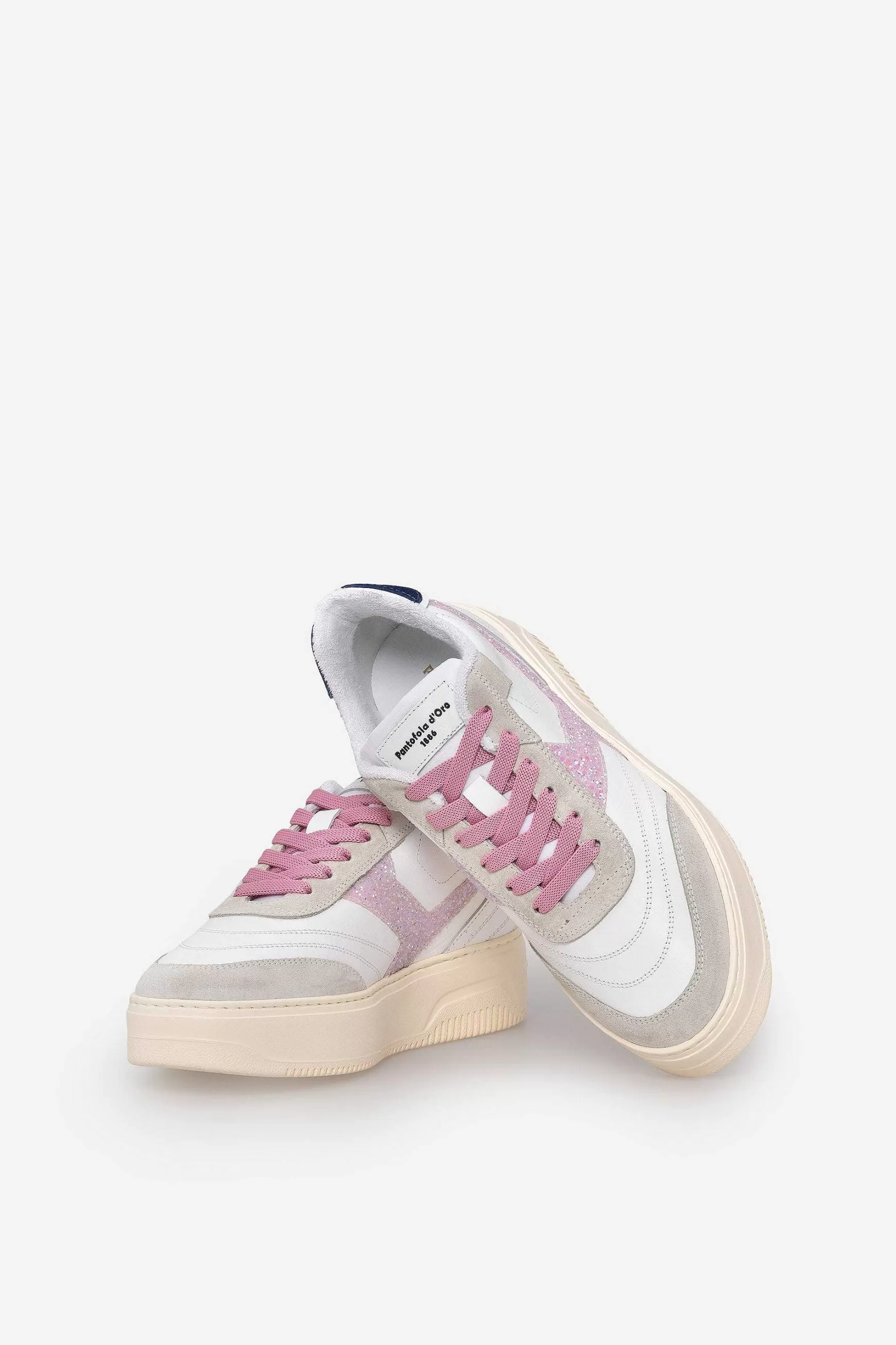 'Oro Sneaker Da Donna Crossball White Women's Promo*Pantofola d Best Sale