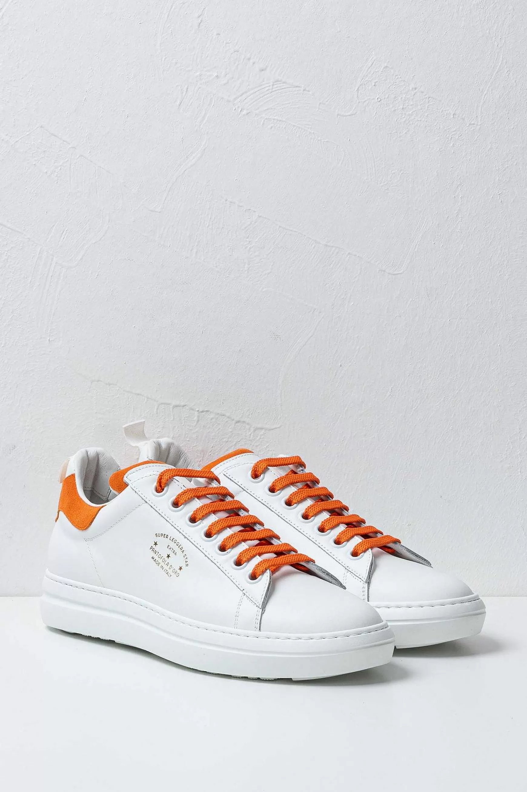 'Oro Sneakers Court Classic In Pelle White Men's Promo*Pantofola d Hot