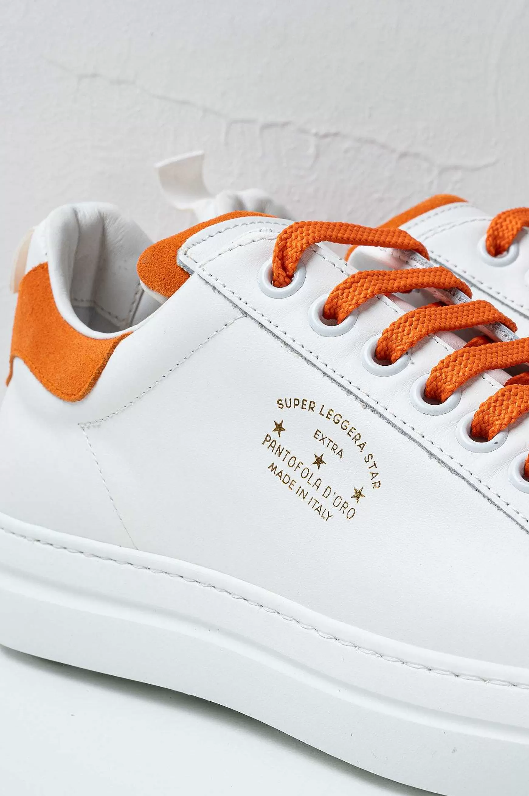 'Oro Sneakers Court Classic In Pelle White Men's Promo*Pantofola d Hot