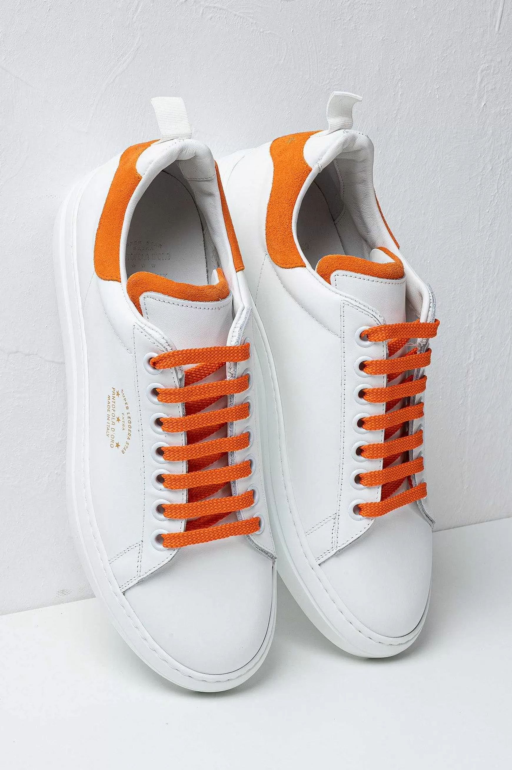 'Oro Sneakers Court Classic In Pelle White Men's Promo*Pantofola d Hot