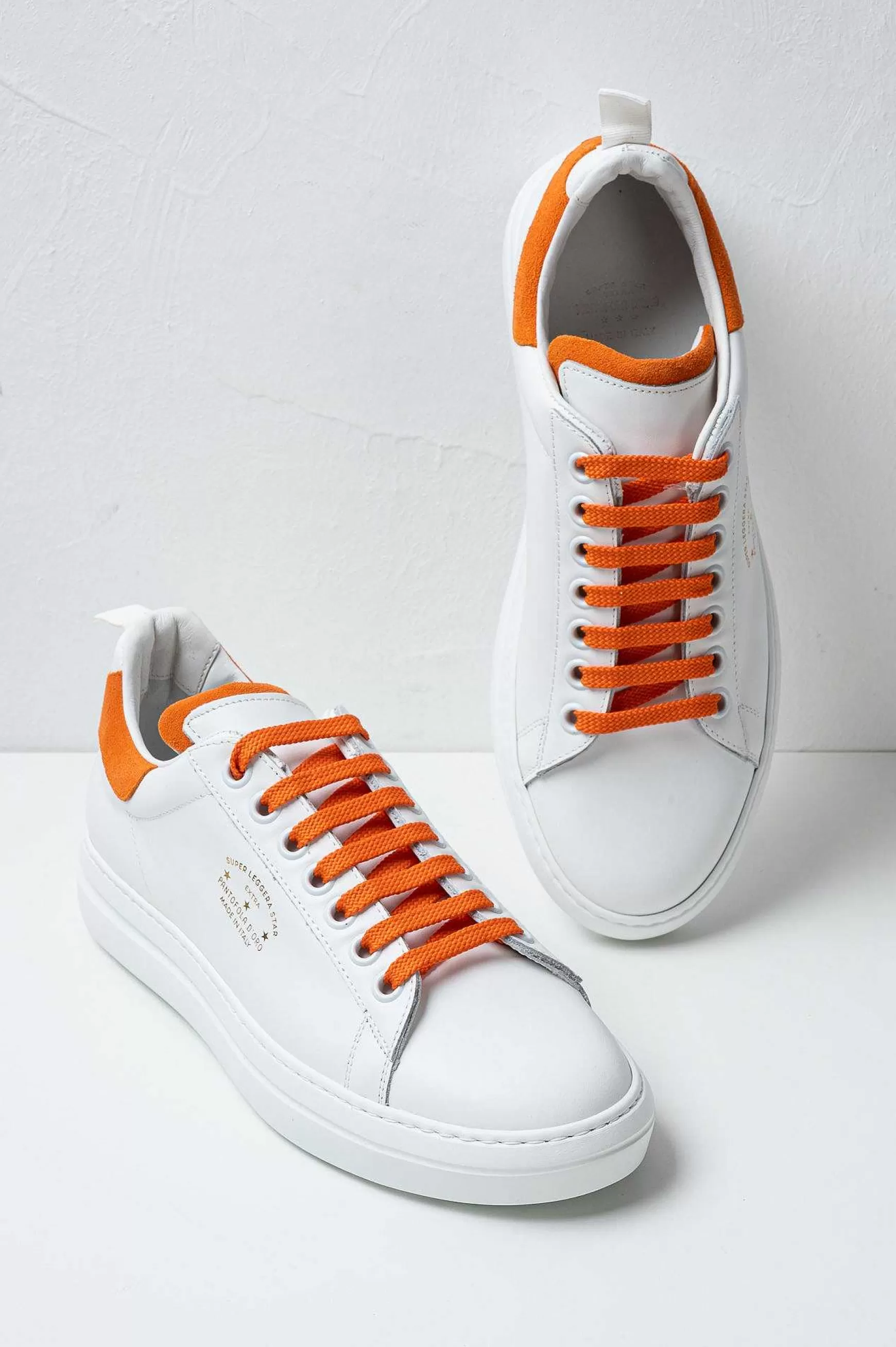 'Oro Sneakers Court Classic In Pelle White Men's Promo*Pantofola d Hot
