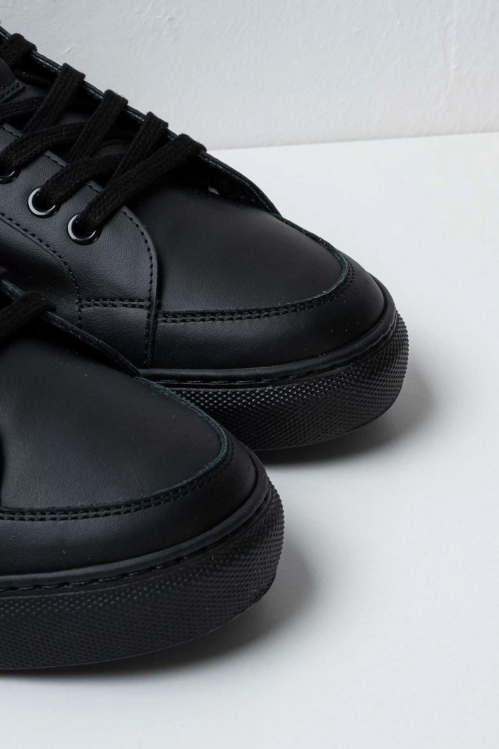 'Oro Sneakers In Pelle Top Spin Black Men's Promo*Pantofola d Shop