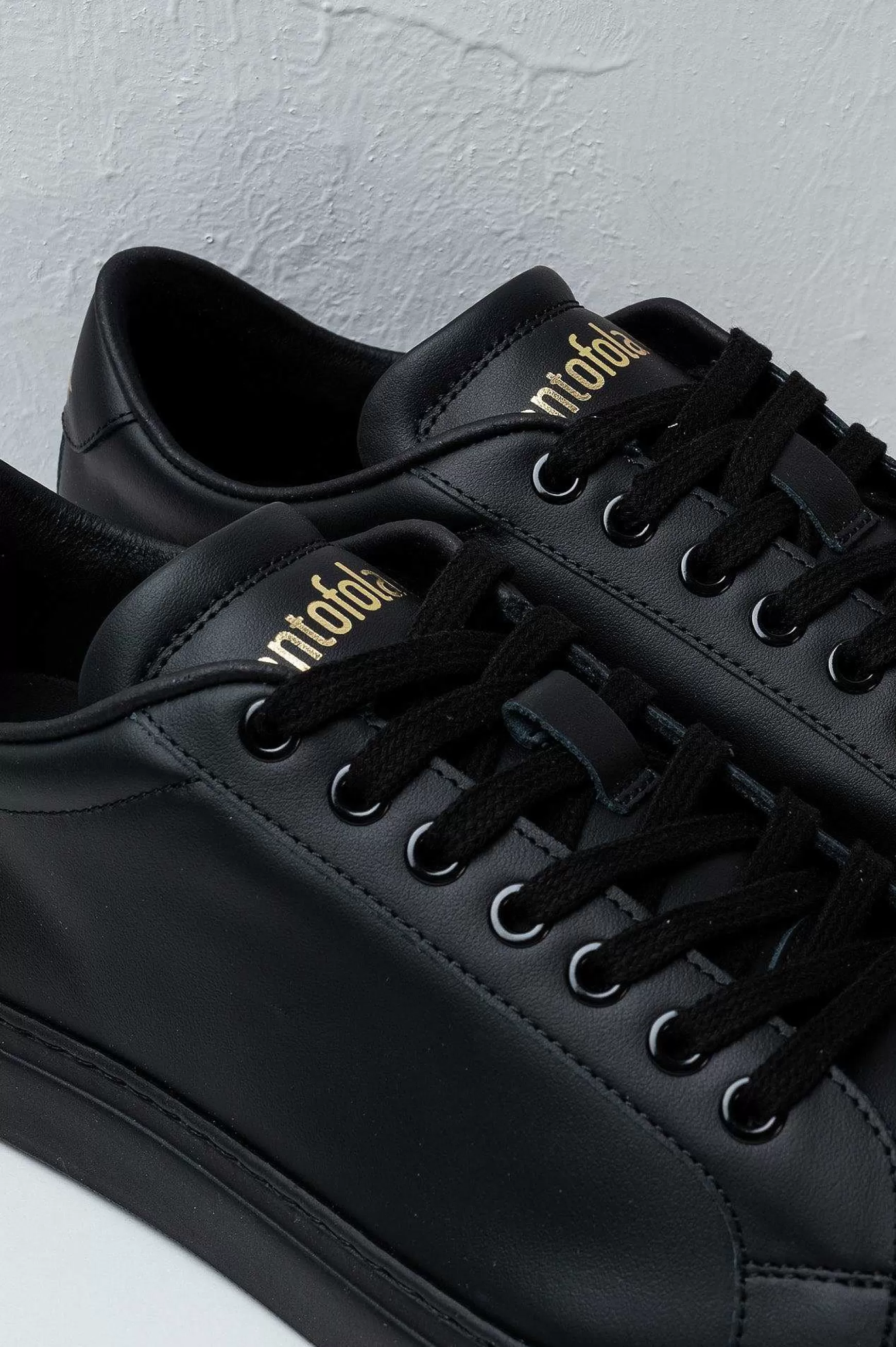 'Oro Sneakers In Pelle Top Spin Black Men's Promo*Pantofola d Shop