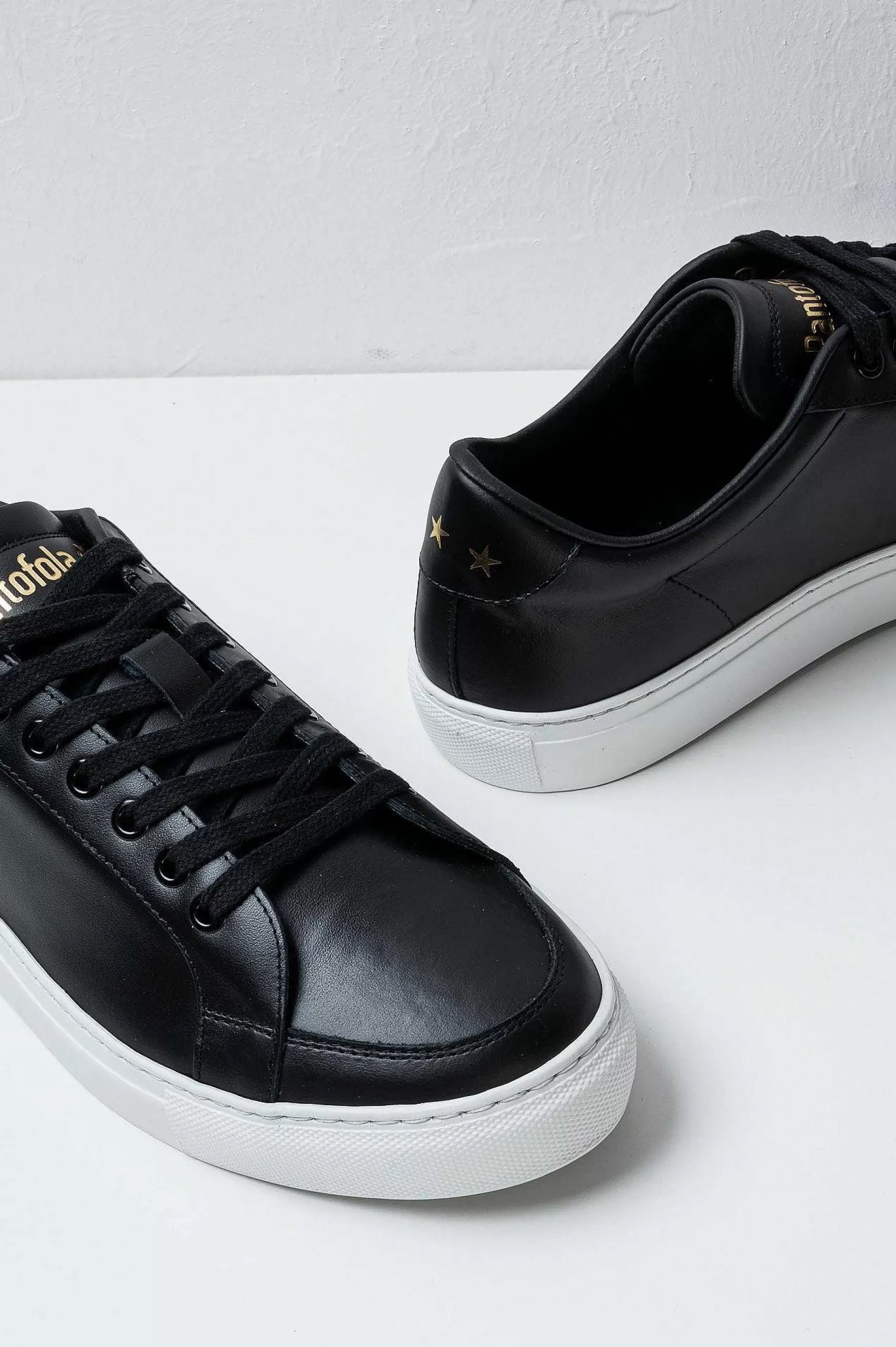 'Oro Sneakers In Pelle Top Spin Black Men's Promo*Pantofola d Best