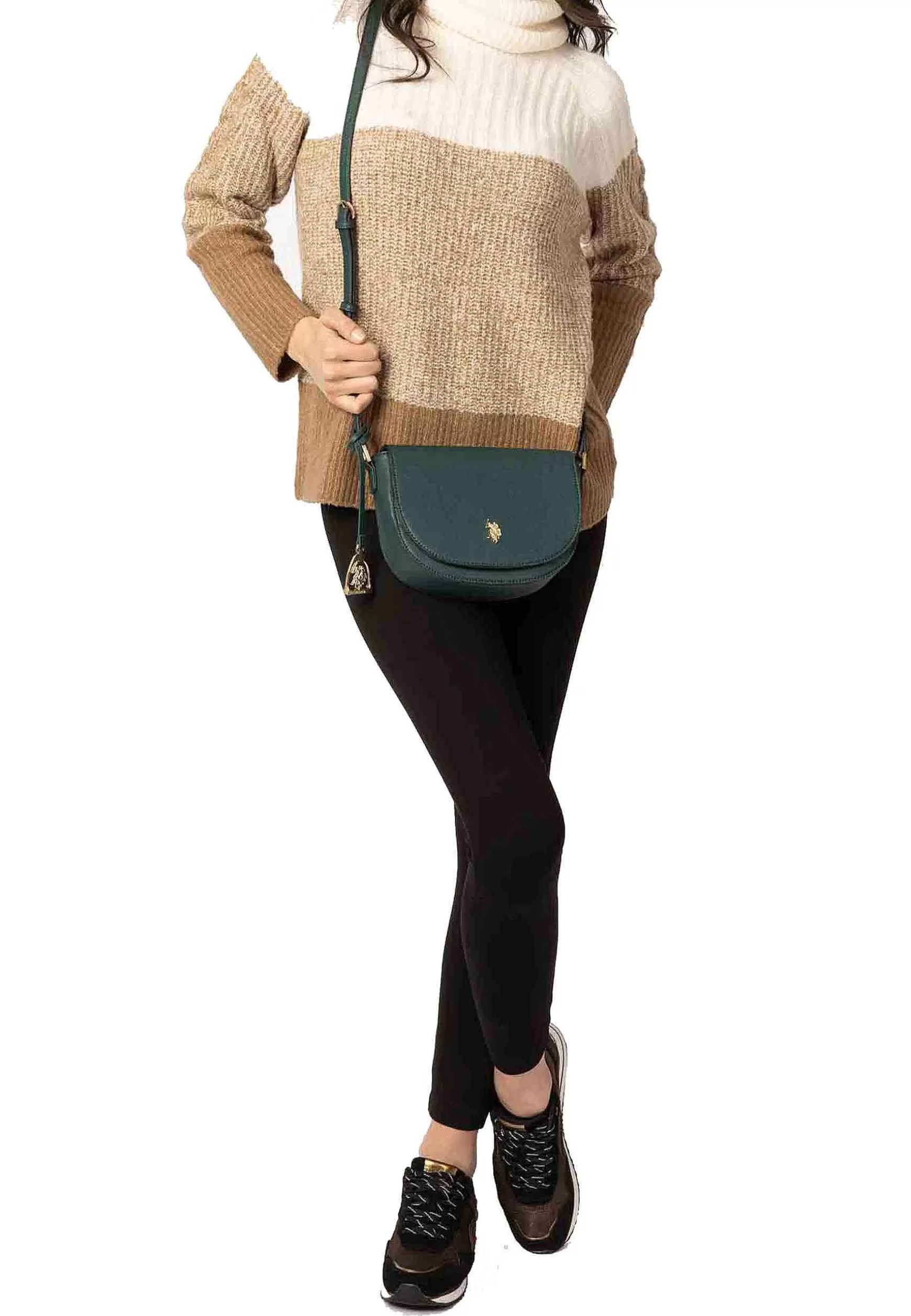 Pochette Donna In Eco Pelle Bianca Con Tracolla Jones Flap Crossbody*U.S. Polo Assn Fashion