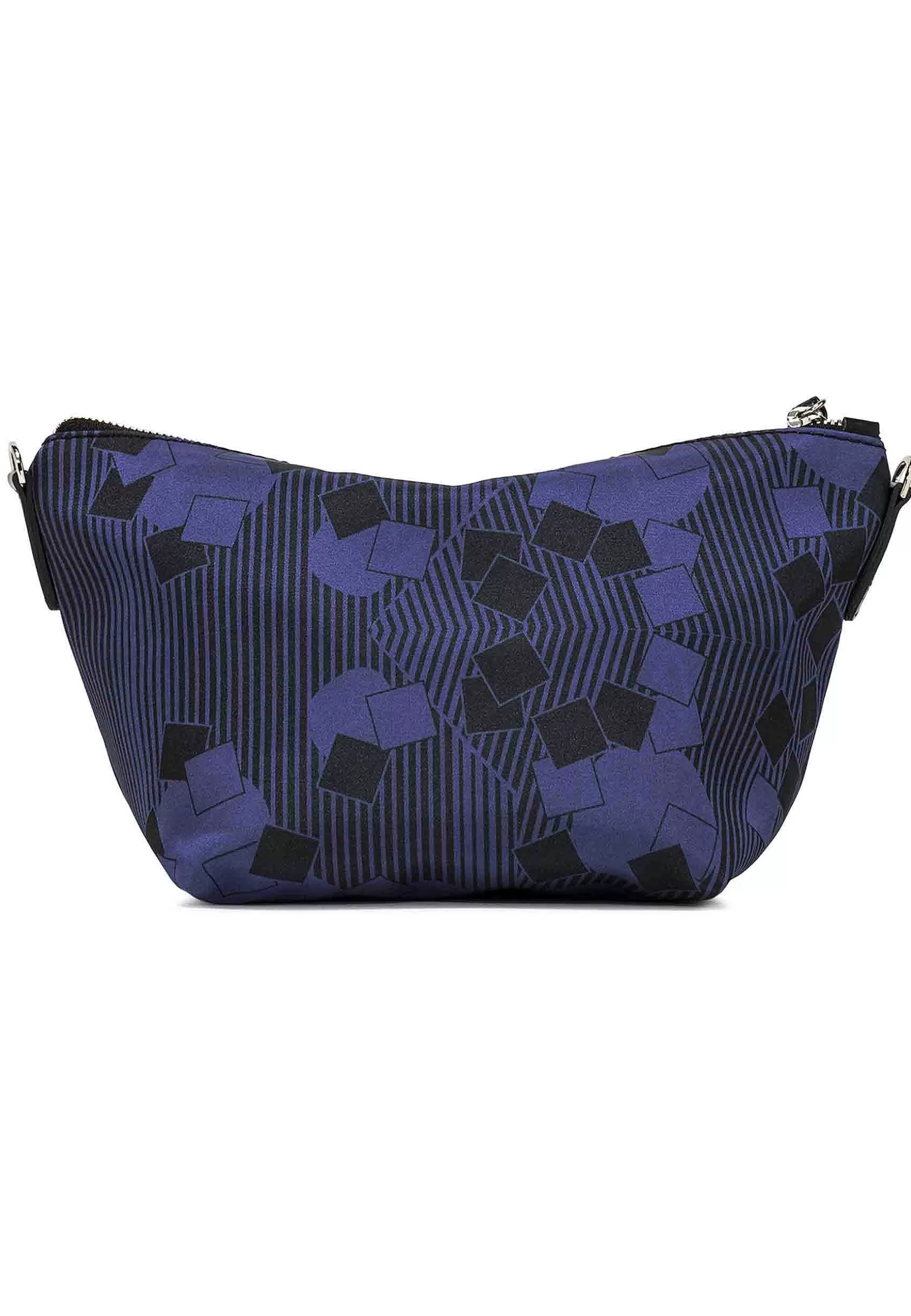 Pochette Donna In Tessuto Fantasia Blu Con Manico E Tracolla In Pelle*Gianni Chiarini Outlet