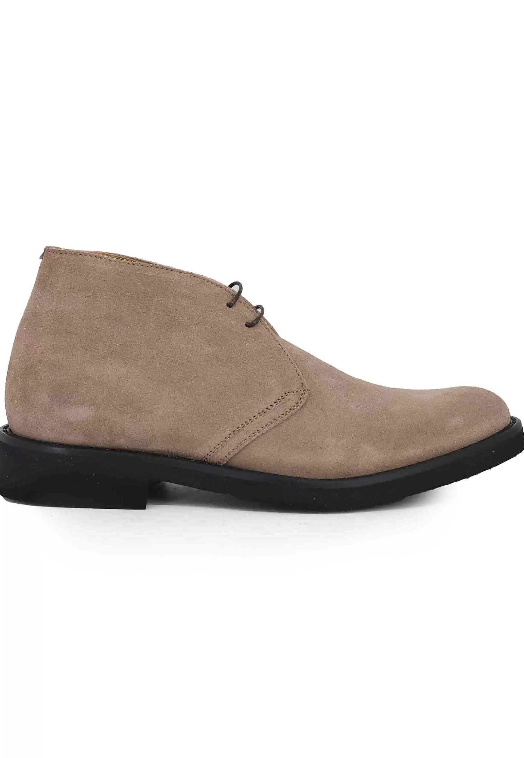 Polacchine Uomo In Camoscio Beige Con Suola In Gomma Ultra Leggera** Online