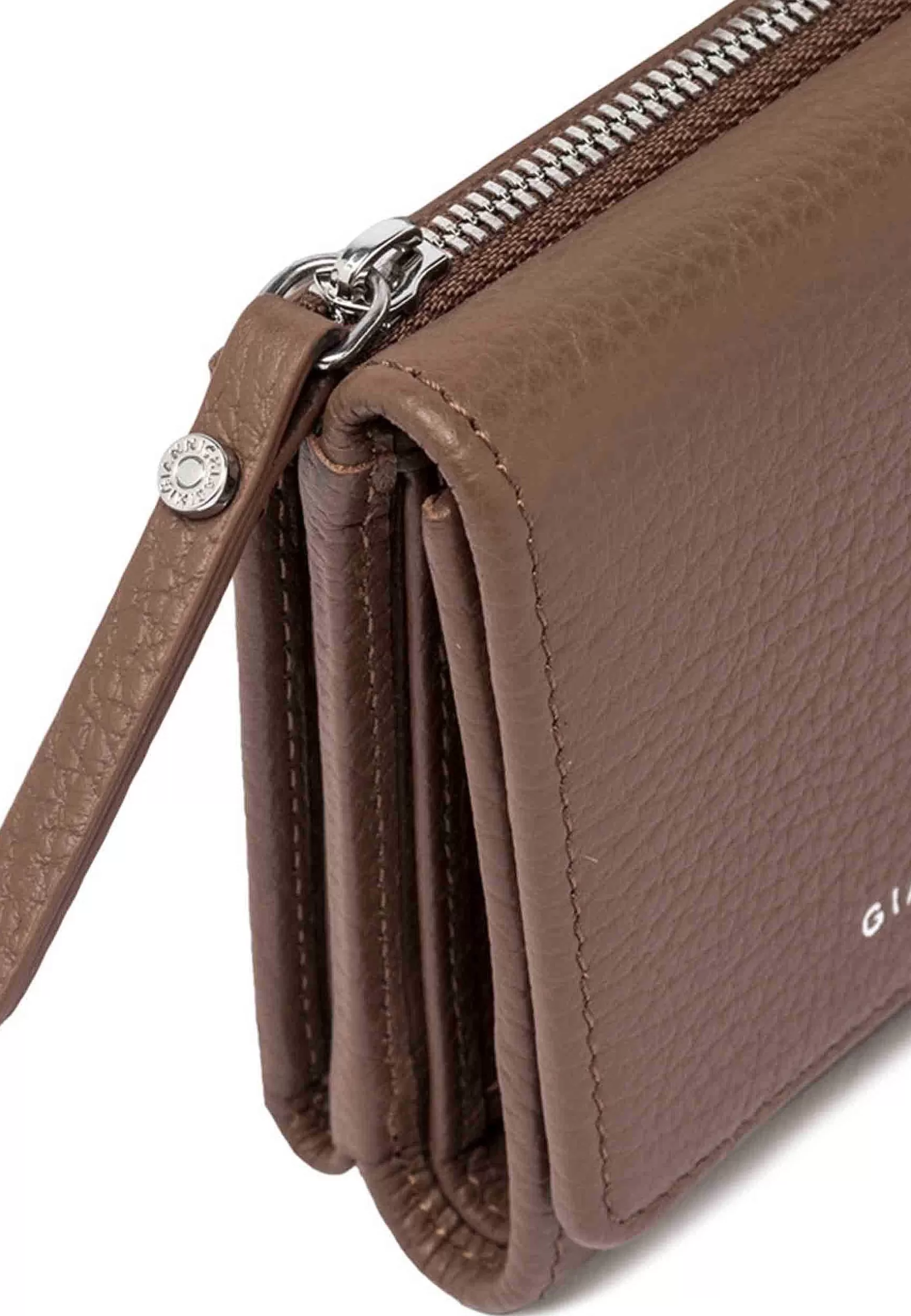 Portafogli Compatto Donna In Pelle Castoro Con Portamonete*Gianni Chiarini Discount