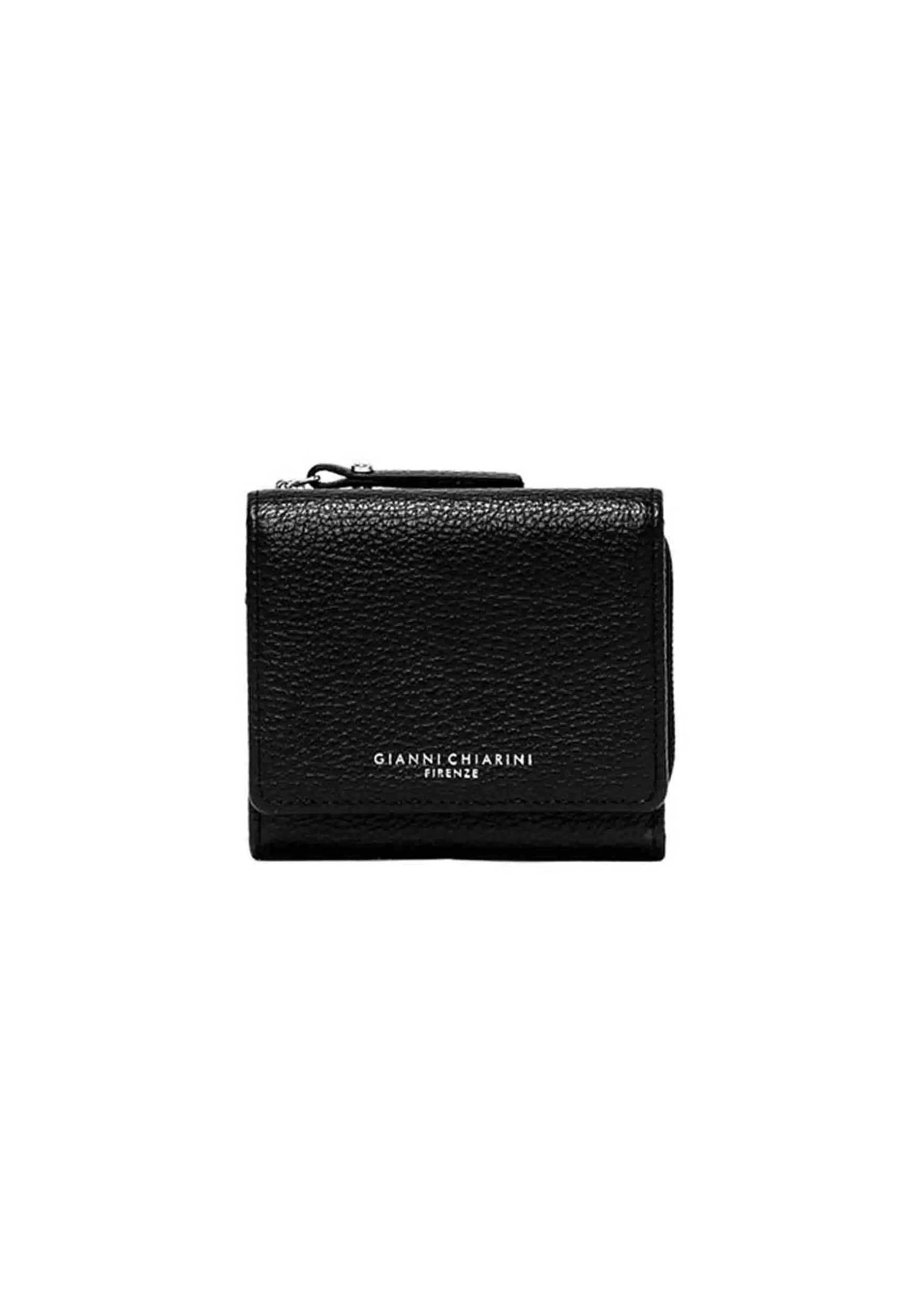 Portafogli Compatto Donna In Pelle Nero Con Portamonete*Gianni Chiarini Cheap