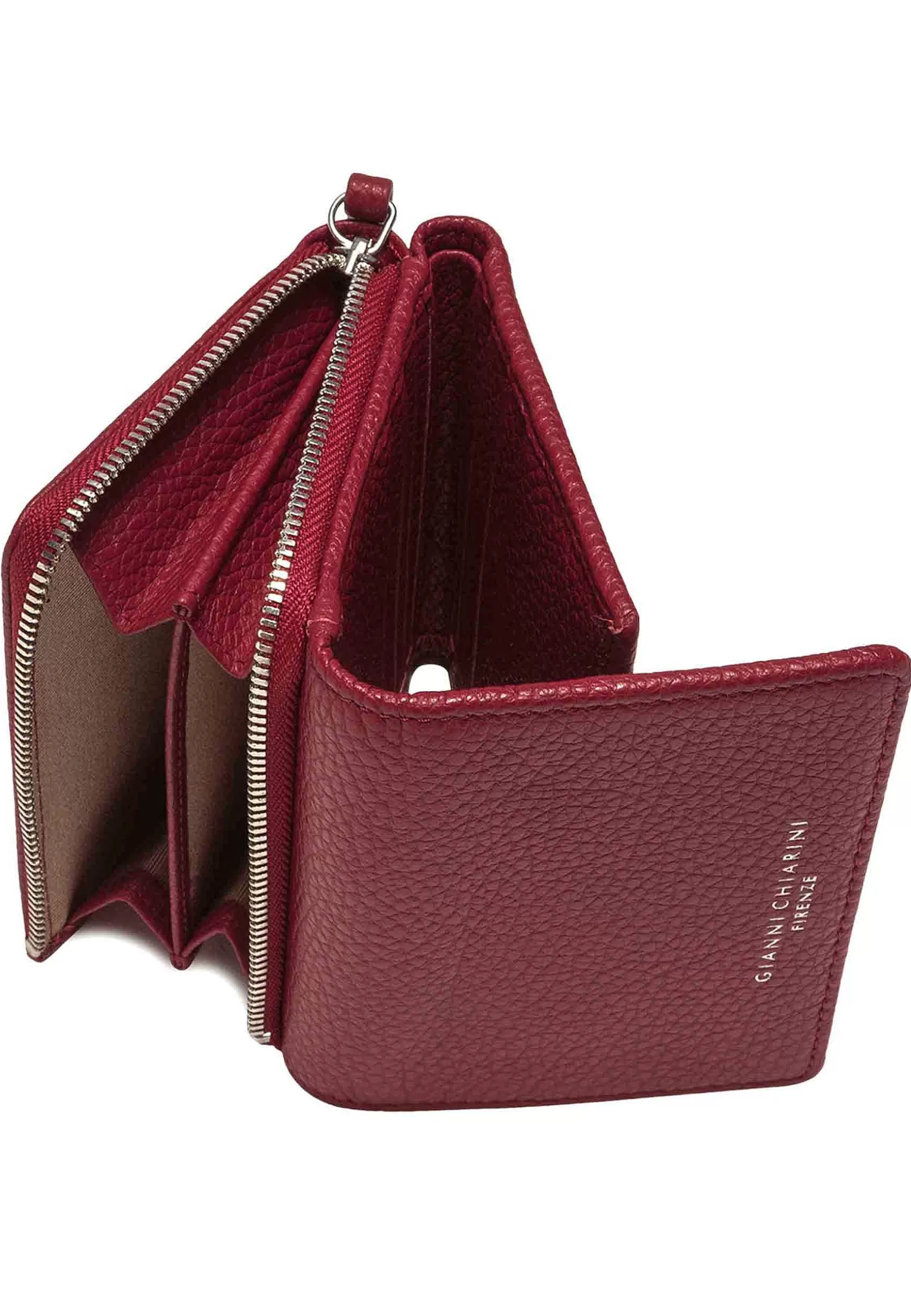 Portafogli Compatto Donna In Pelle Rossa Con Portamonete*Gianni Chiarini Best Sale