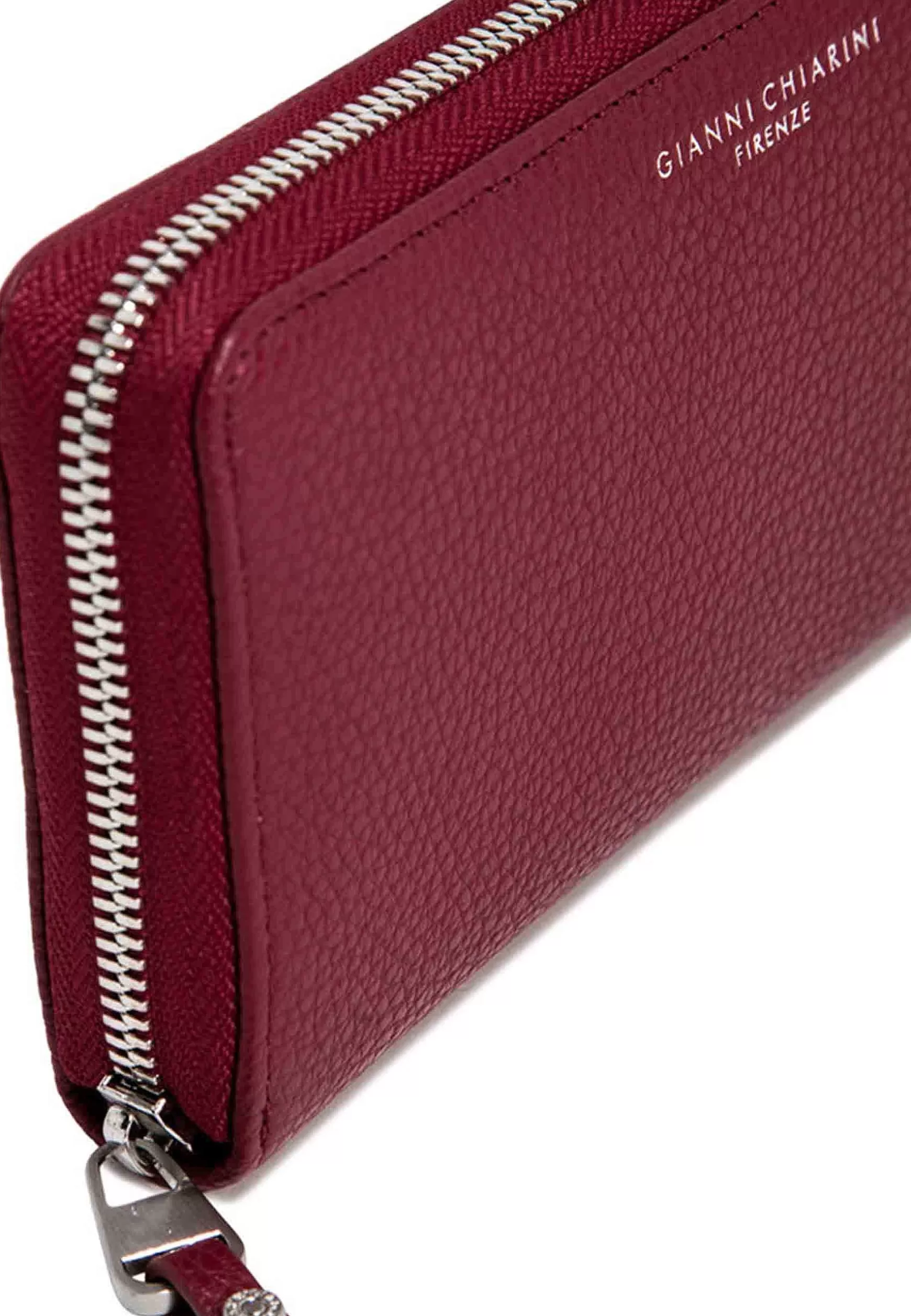 Portafogli Donna In Pelle Bordeaux Con Chiusura Zip*Gianni Chiarini Best Sale