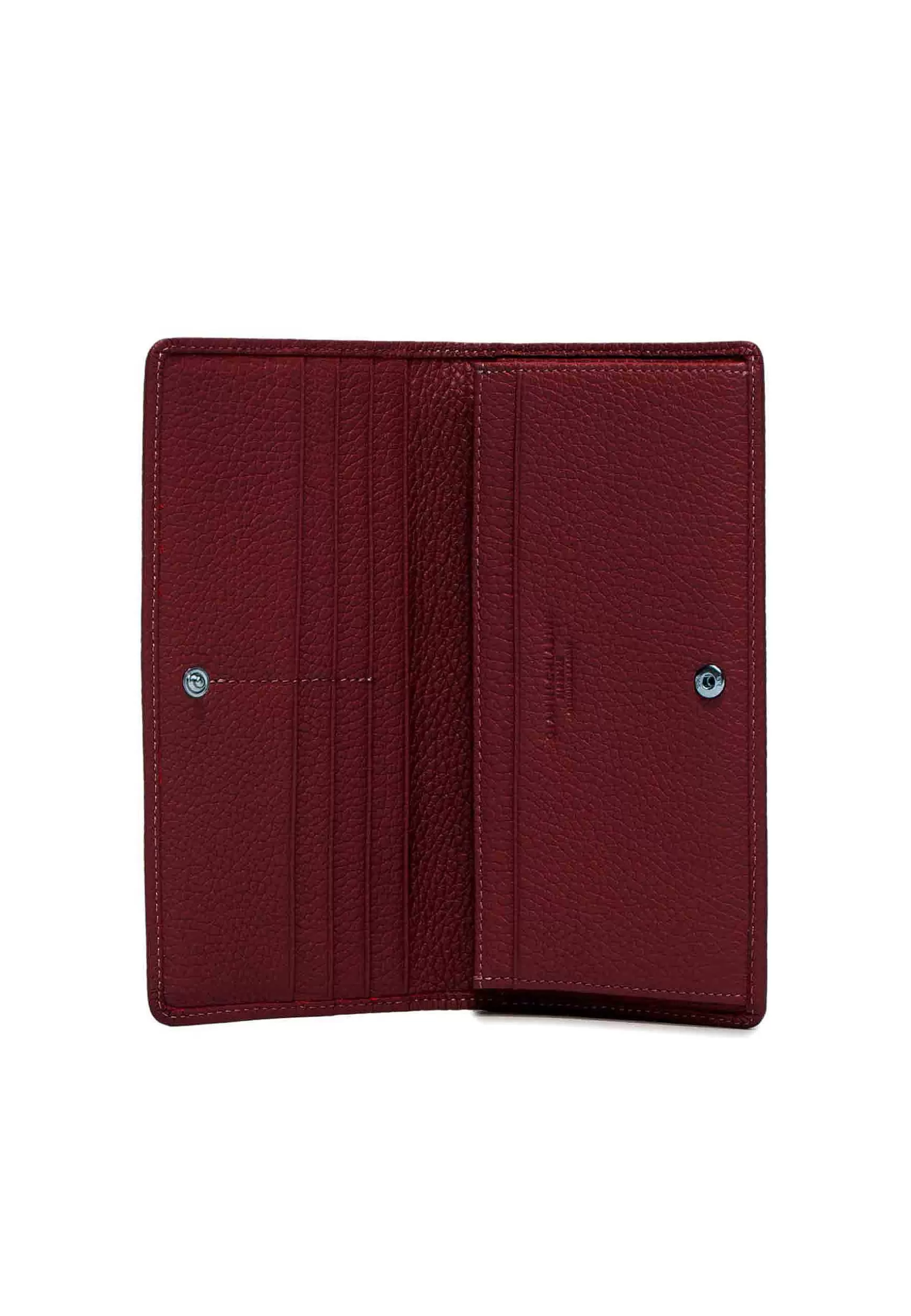 Portafogli Donna In Pelle Bordeaux Martellata Con Bottoncino Di Chiusura*Gianni Chiarini Fashion
